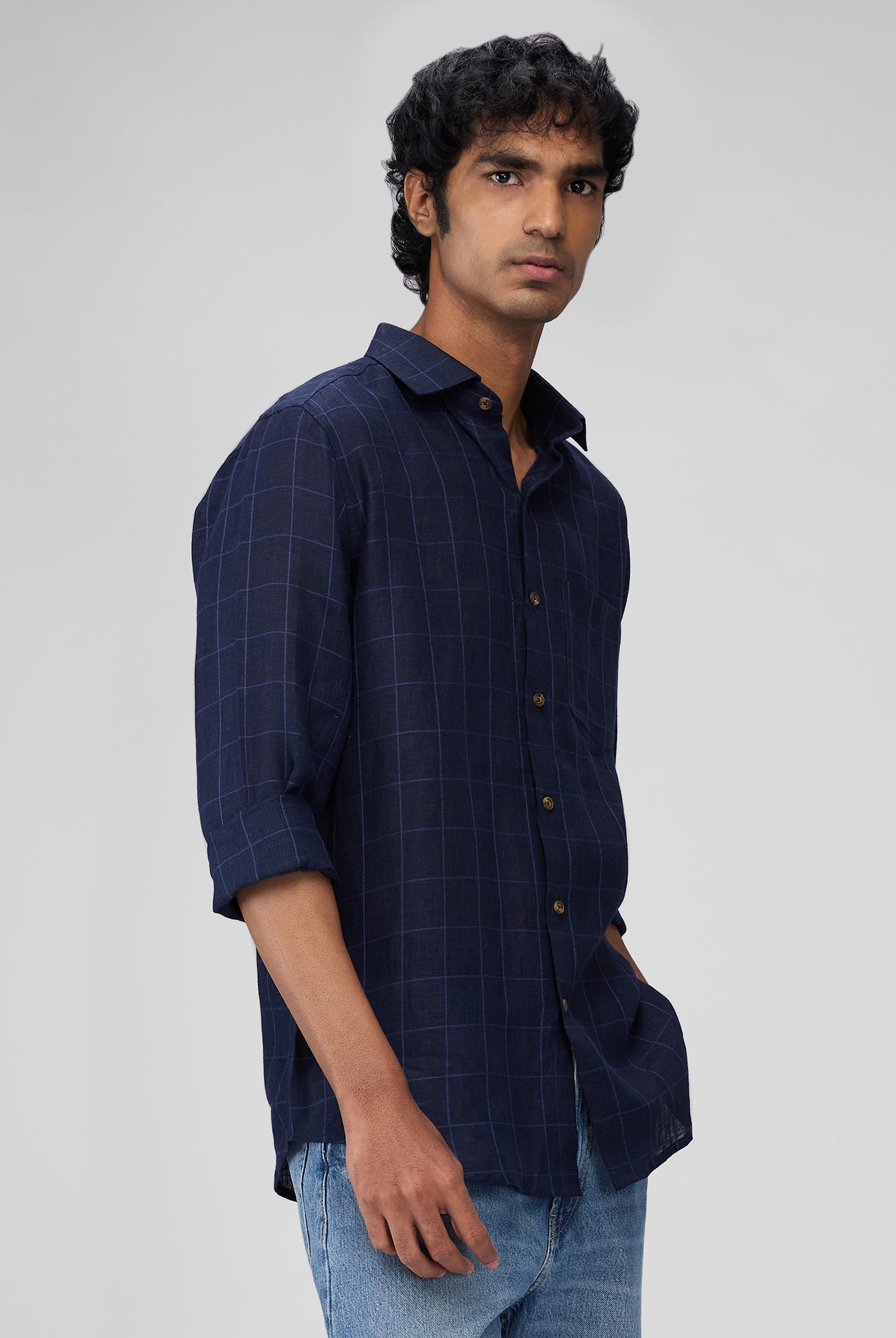 100% Linen Check Shirt - CiceroniMen Shirtsbhrāta