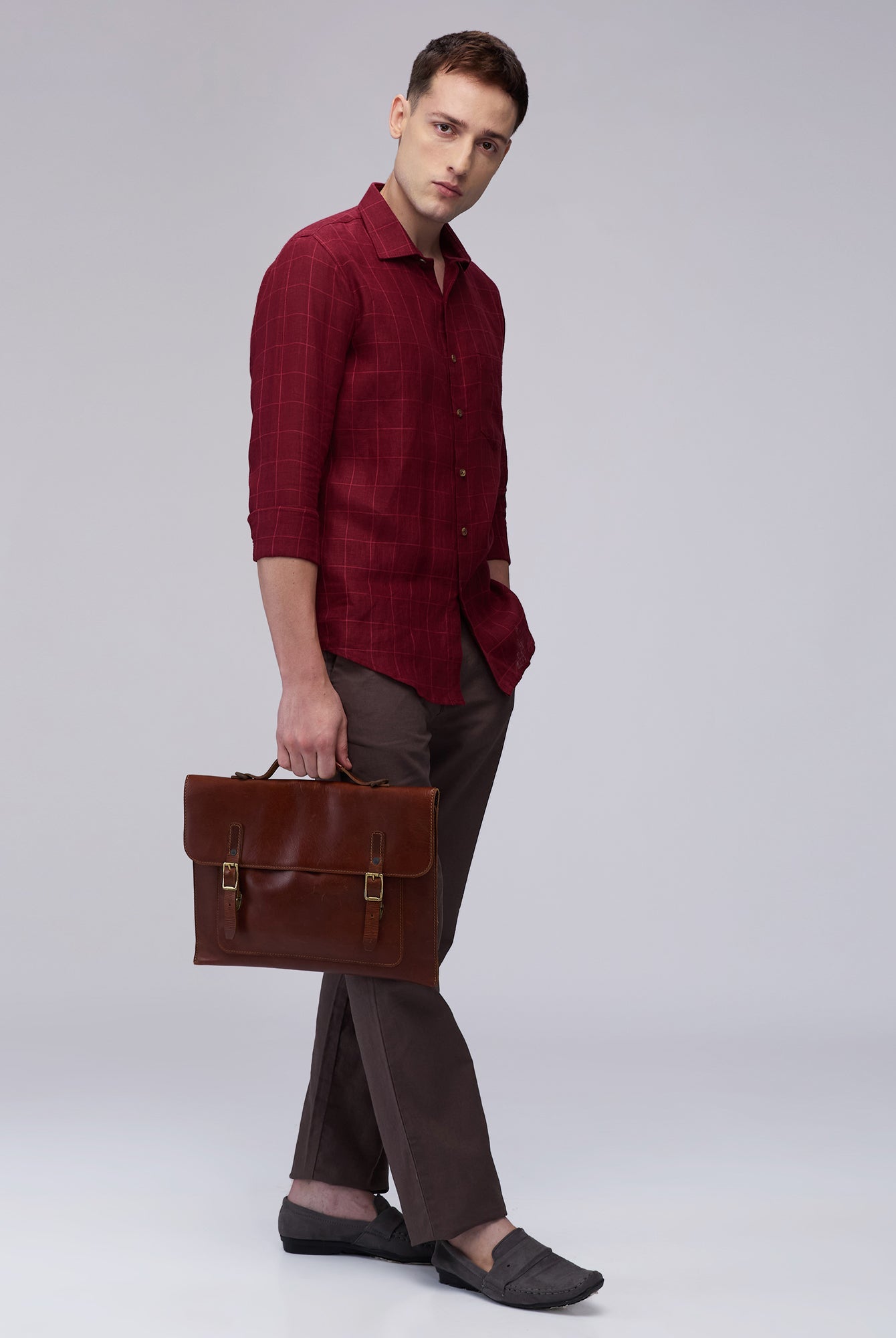 100% Linen Check Shirt - CiceroniMen Shirtsbhrāta