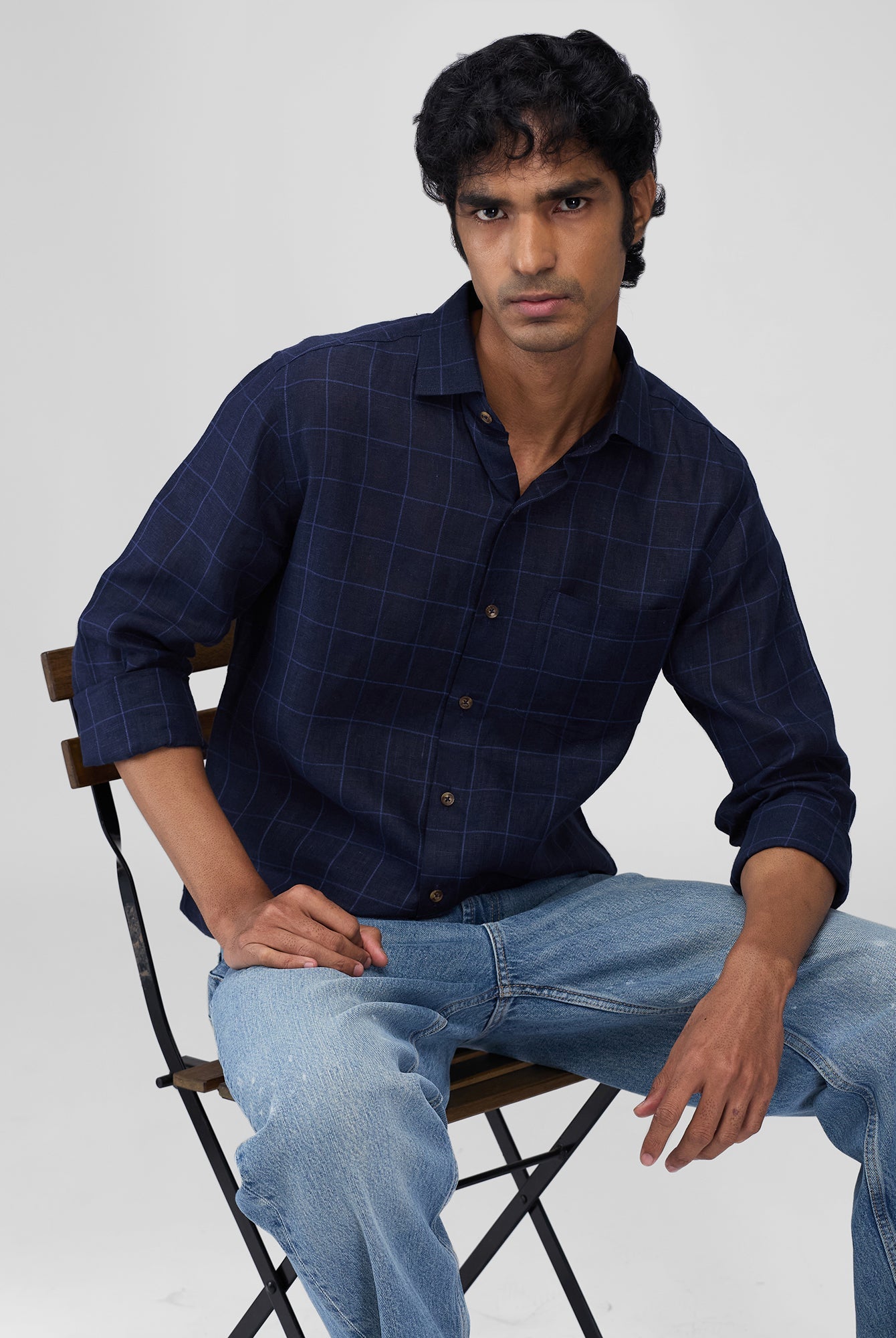 100% Linen Check Shirt - CiceroniMen Shirtsbhrāta
