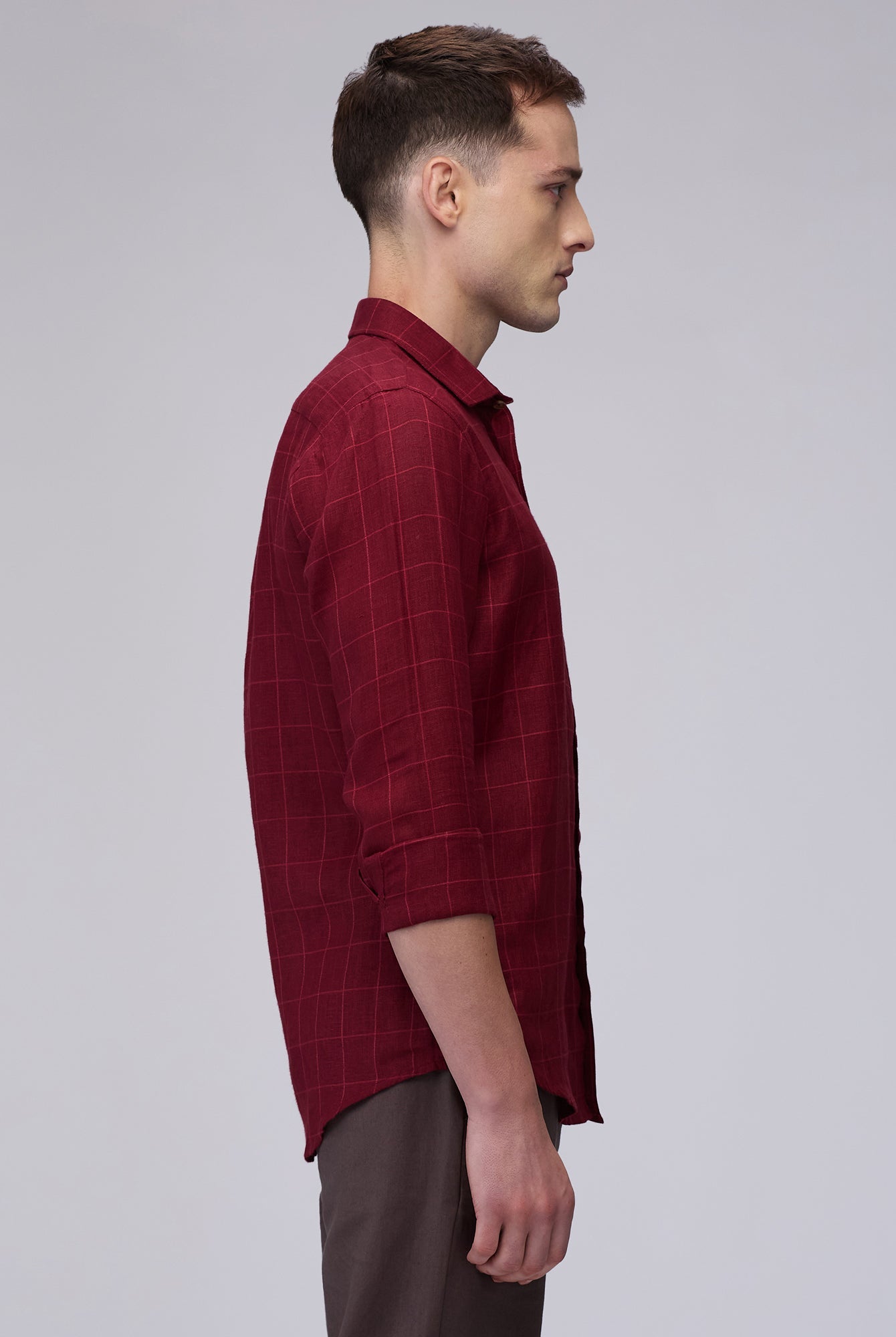 100% Linen Check Shirt - CiceroniMen Shirtsbhrāta