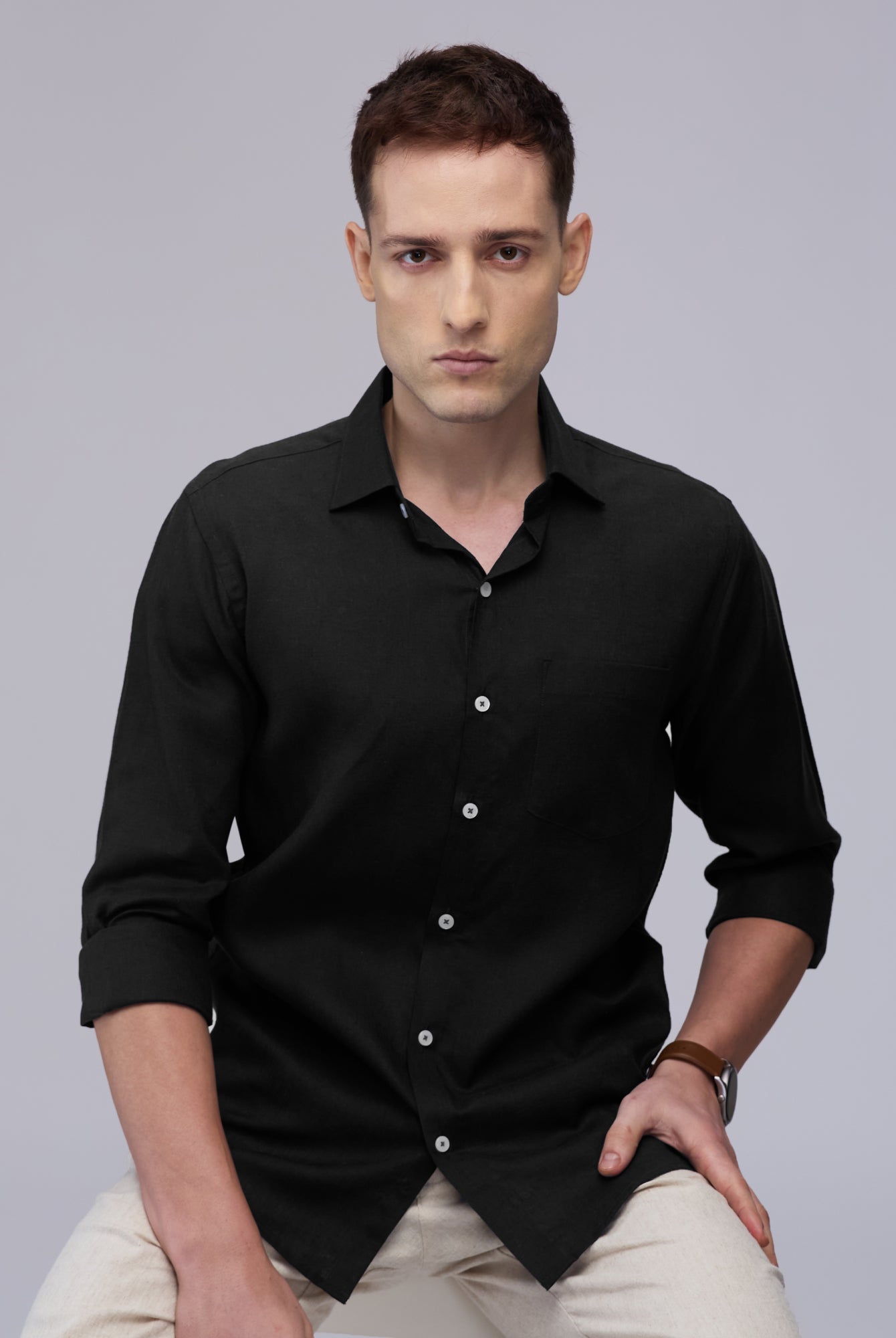 100% Linen Classic Shirt - CiceroniMen Shirtsbhrāta