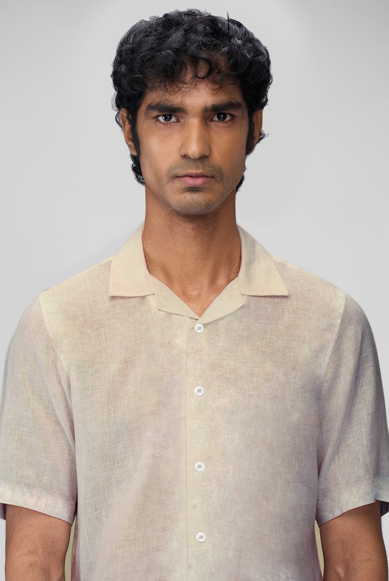 100% Linen Cuban Collar Shirt - CiceroniMen Shirtsbhrāta