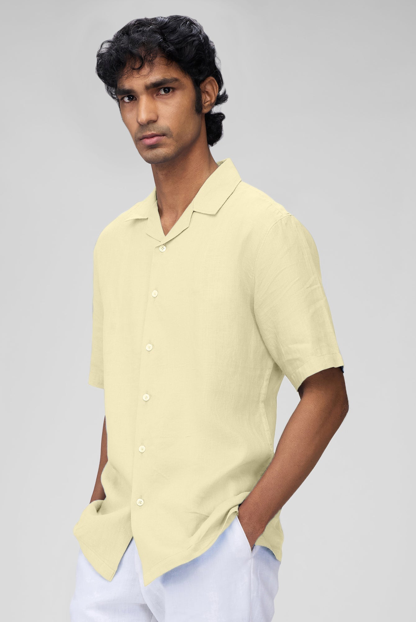 100% Linen Cuban Collar Shirt - CiceroniMen Shirtsbhrāta
