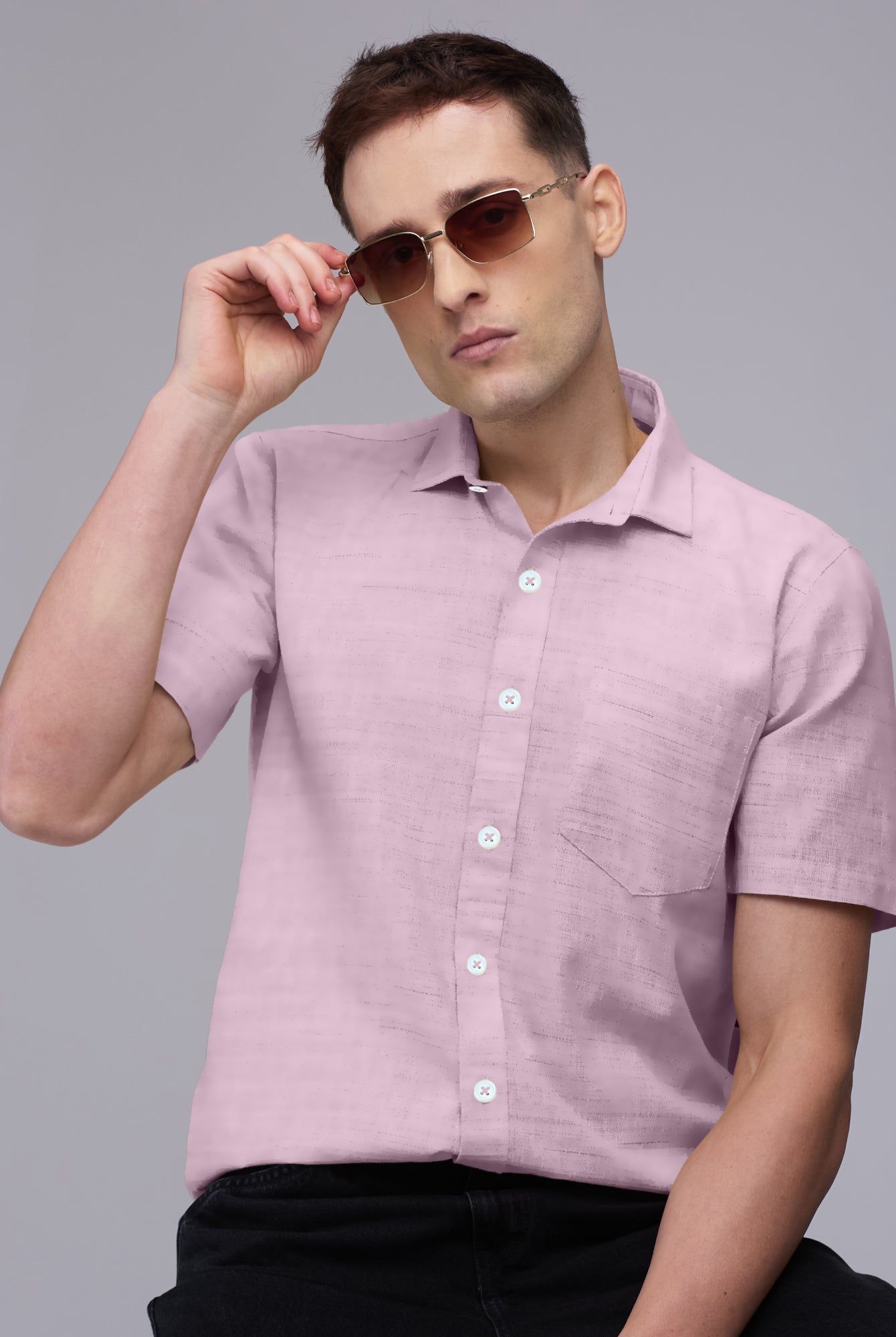 100% Linen Half Sleeve Shirt - CiceroniMen Shirtsbhrāta