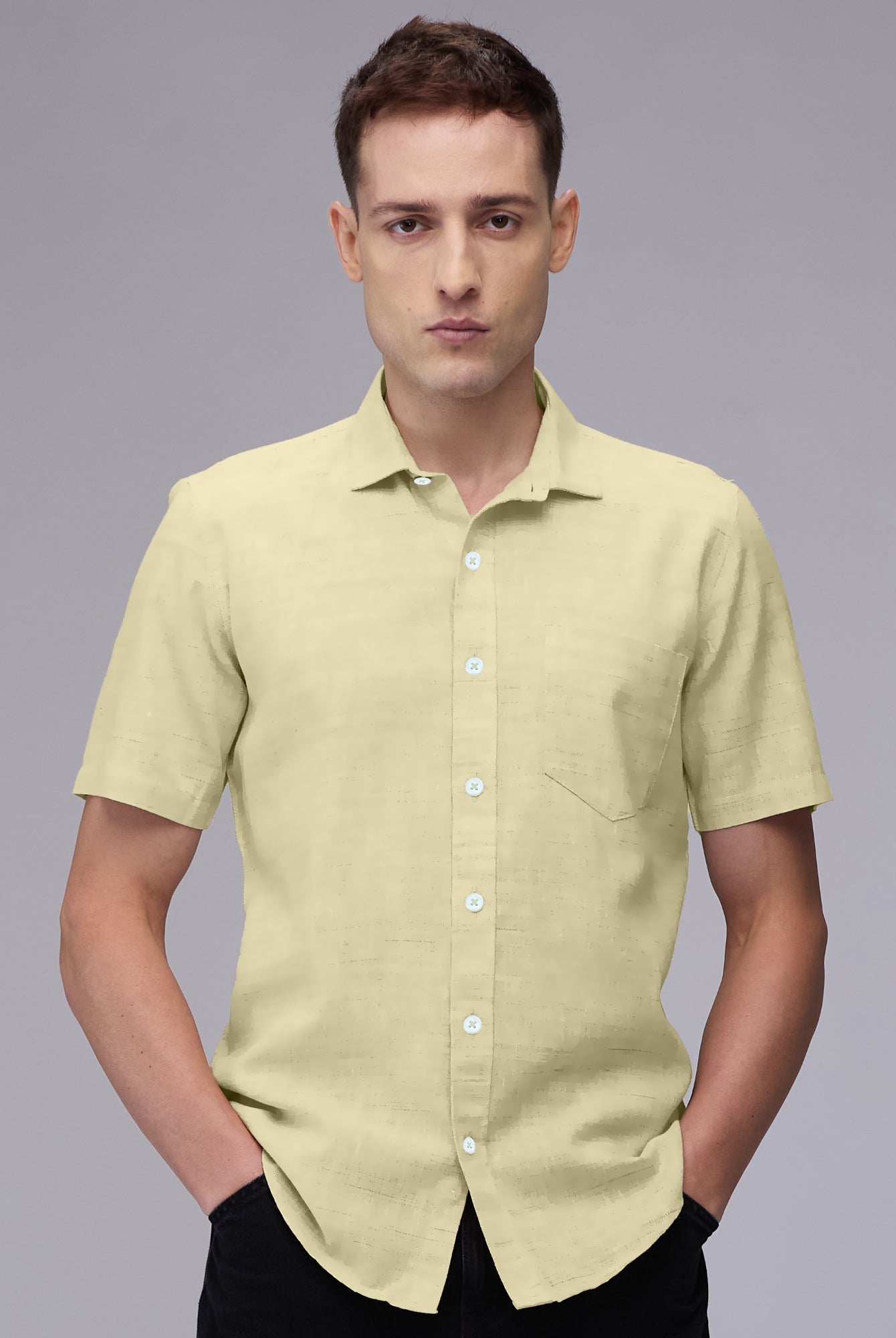 100% Linen Half Sleeve Shirt - CiceroniMen Shirtsbhrāta