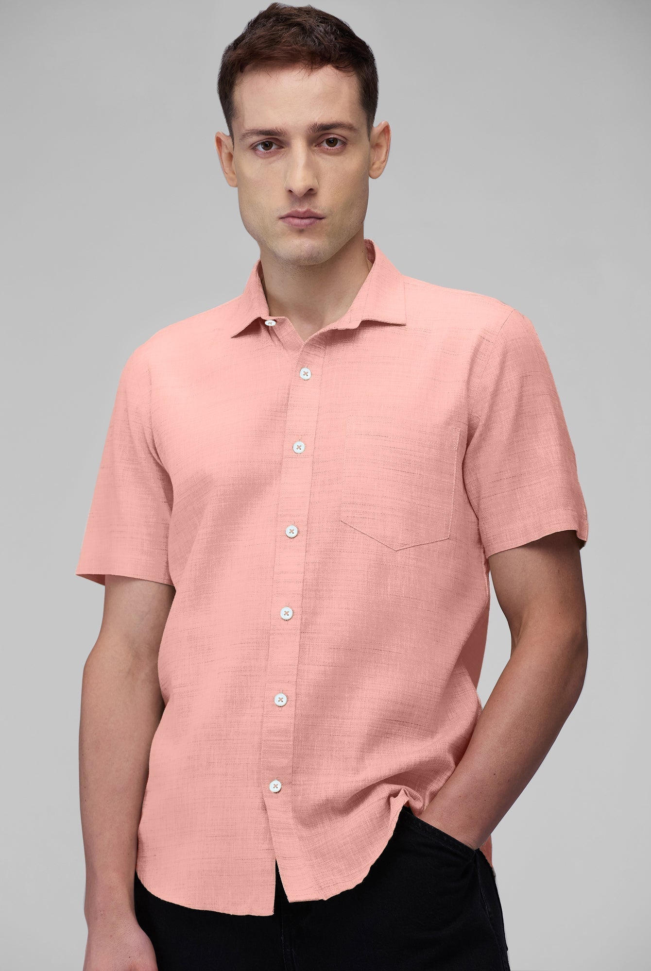 100% Linen Half Sleeve Shirt - CiceroniMen Shirtsbhrāta