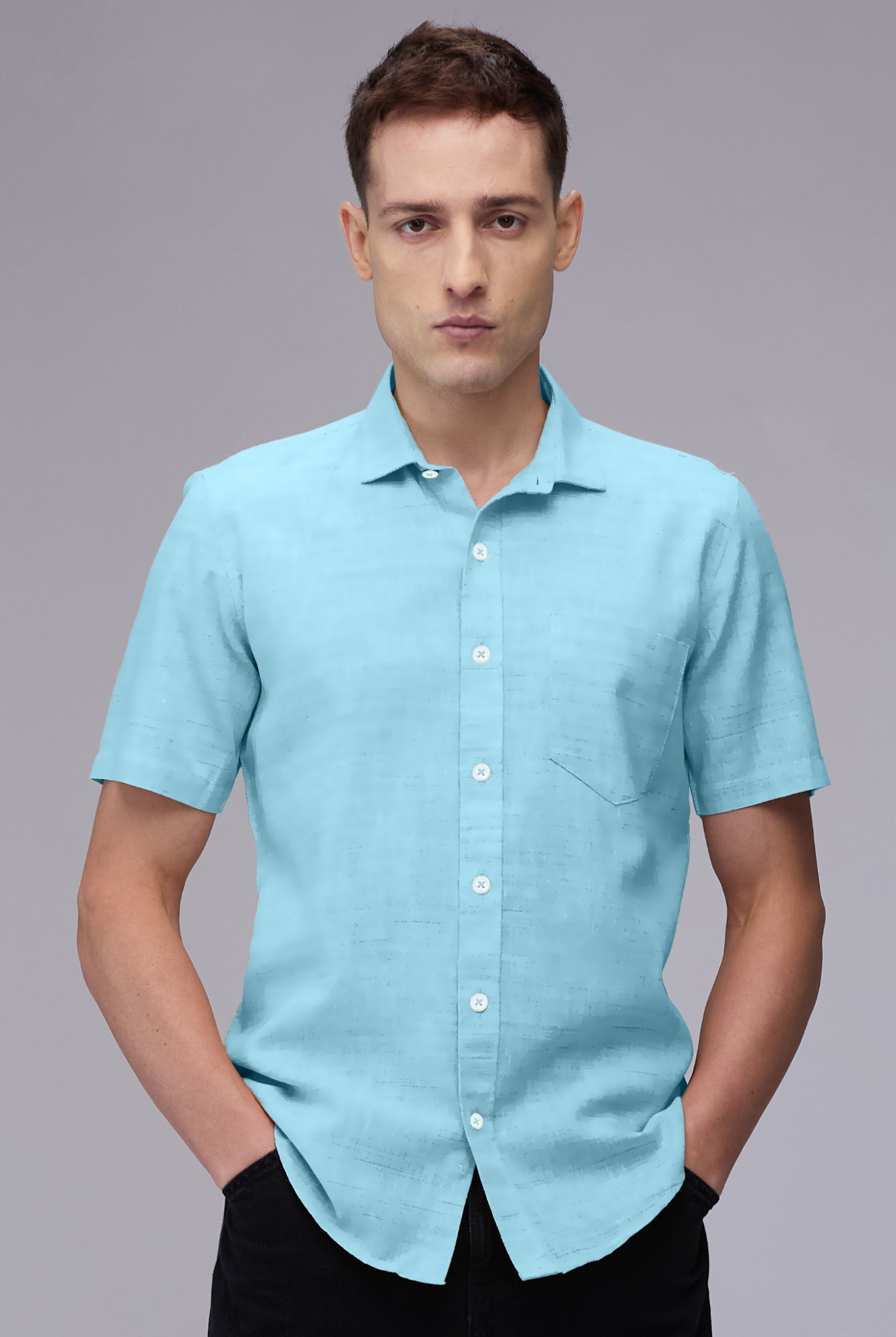 100% Linen Half Sleeve Shirt - CiceroniMen Shirtsbhrāta