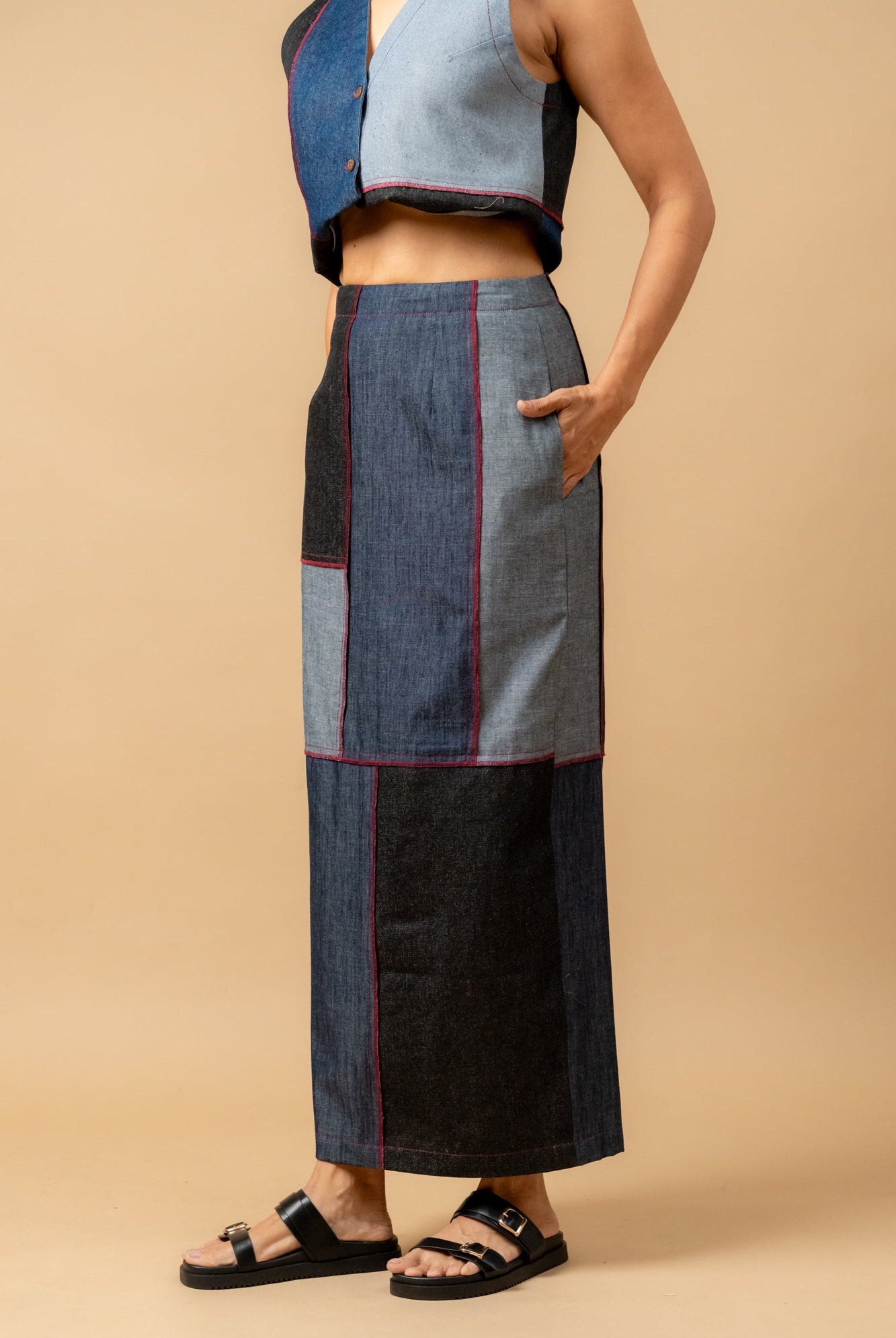Abby Denim Patch Skirt - CiceroniSkirtsDoodlage