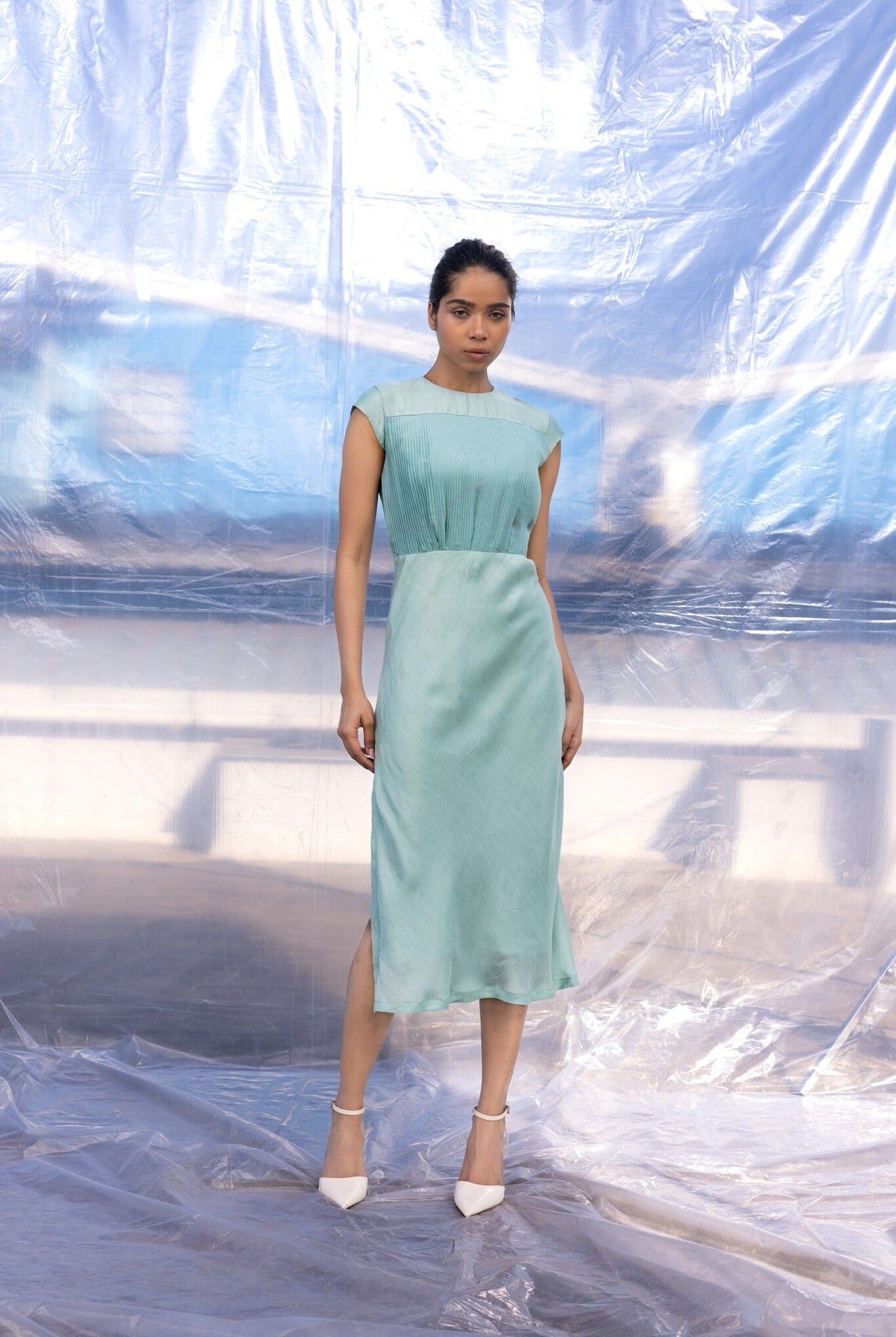 Accordion Mint Dress - CiceroniDressesBENNCH
