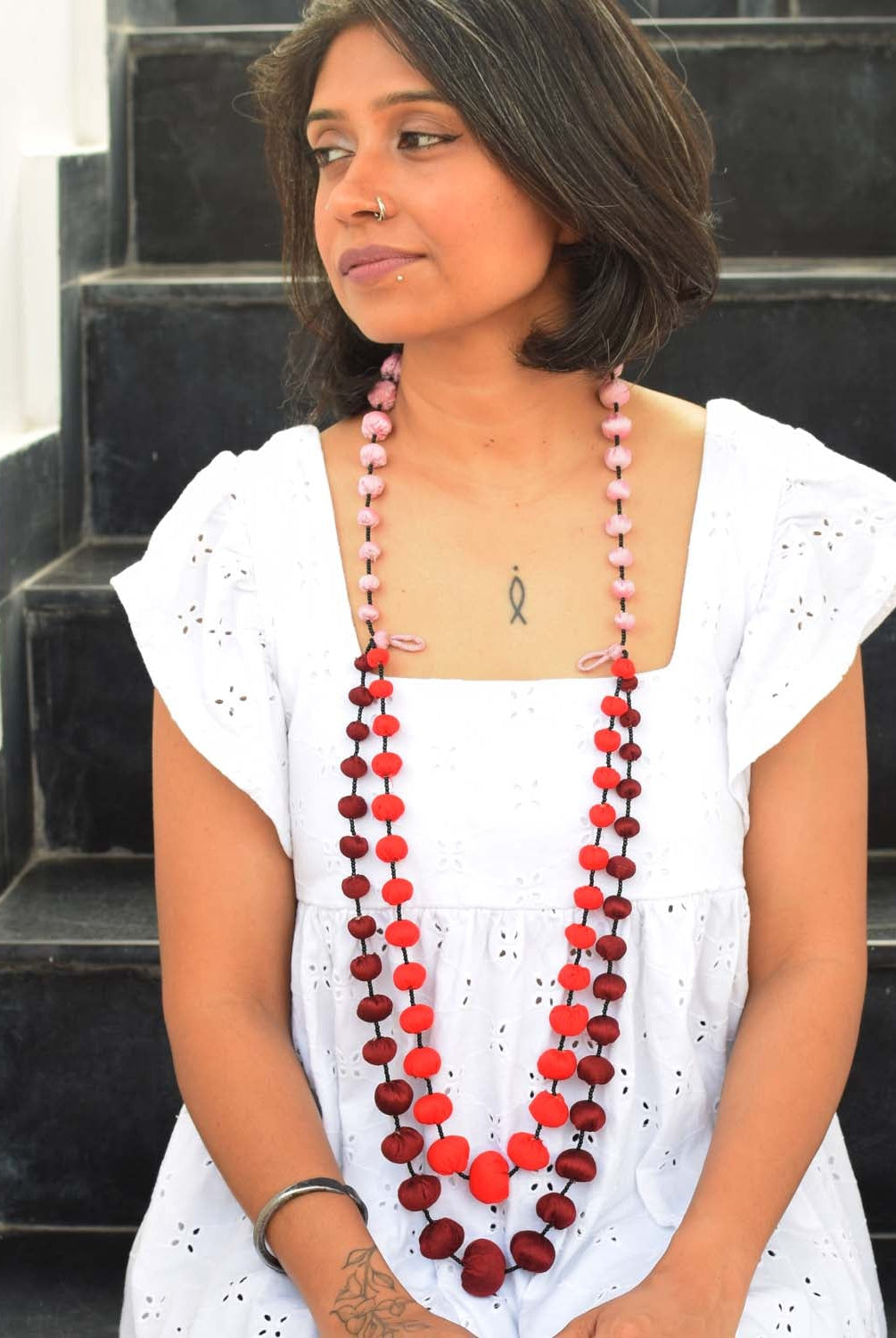 Aditi neckpiece - Red - CiceroniNecklacePaulami