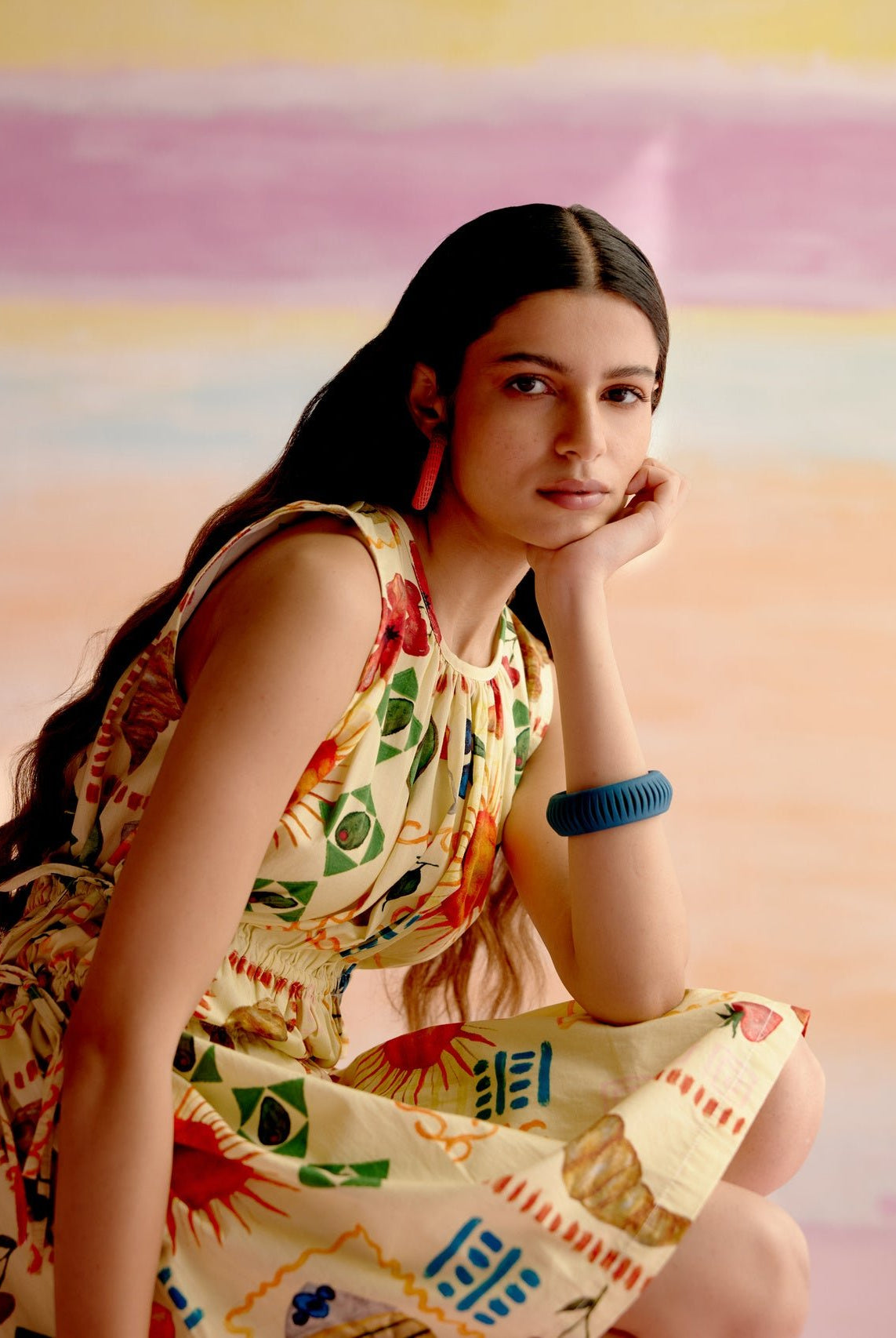 After Hours Short Dress Aloha Print Yellow - CiceroniDressesHappi Space