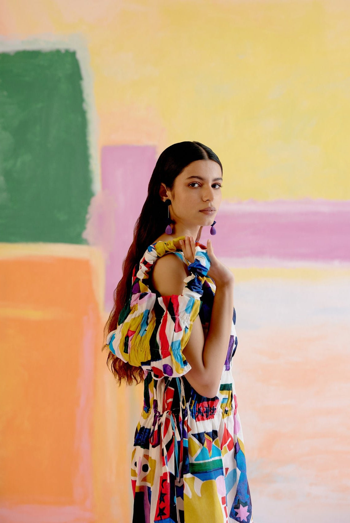 After Hours Short Dress in Arcade Print - CiceroniDressesHappi Space