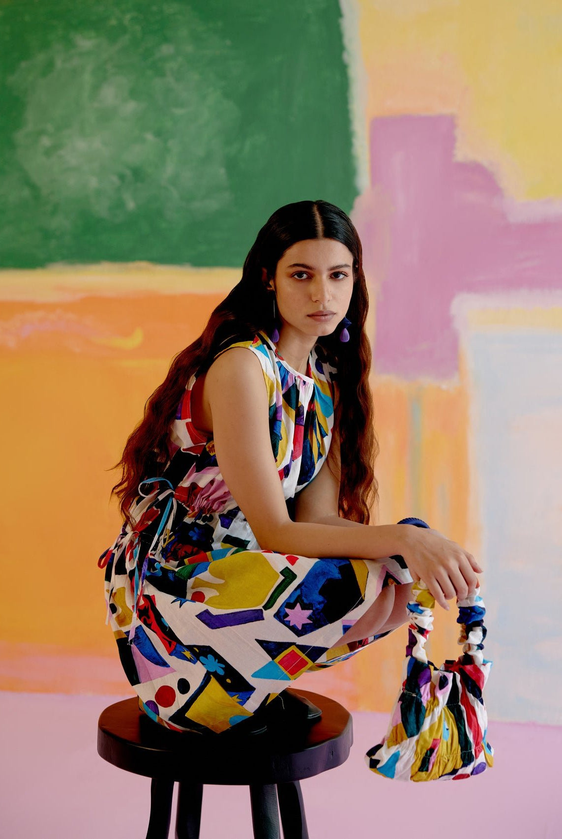 After Hours Short Dress in Arcade Print - CiceroniDressesHappi Space