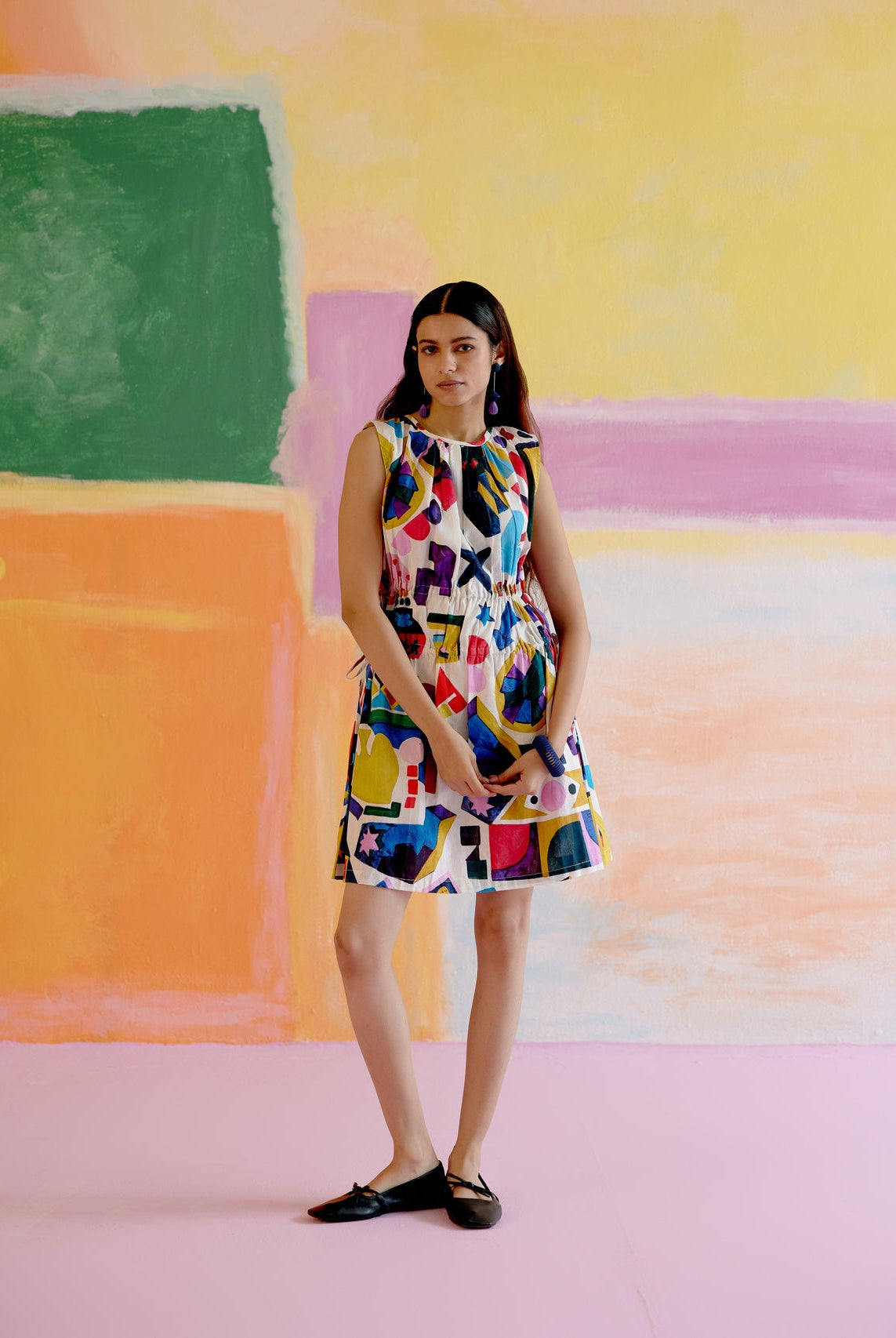 After Hours Short Dress in Arcade Print - CiceroniDressesHappi Space
