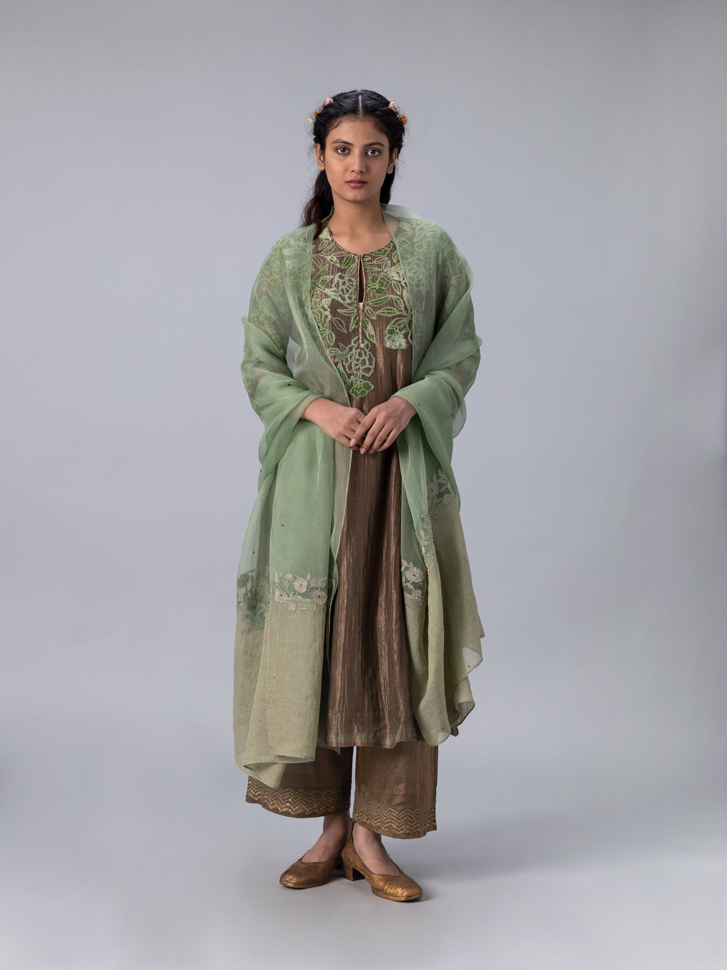 Agastam Green Dupatta - CiceroniDupattaShades of India