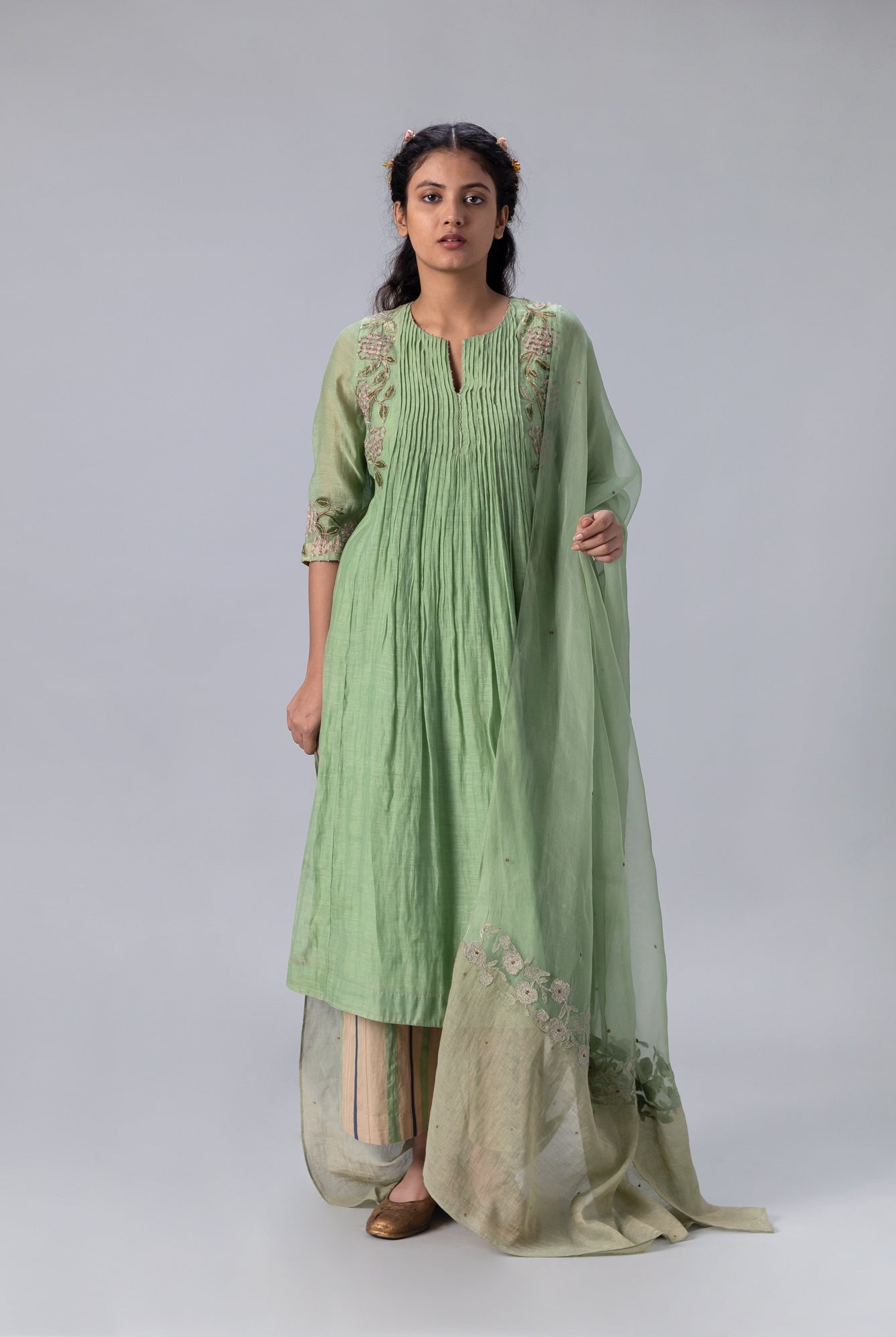 Agastam Green Dupatta - CiceroniDupattaShades of India