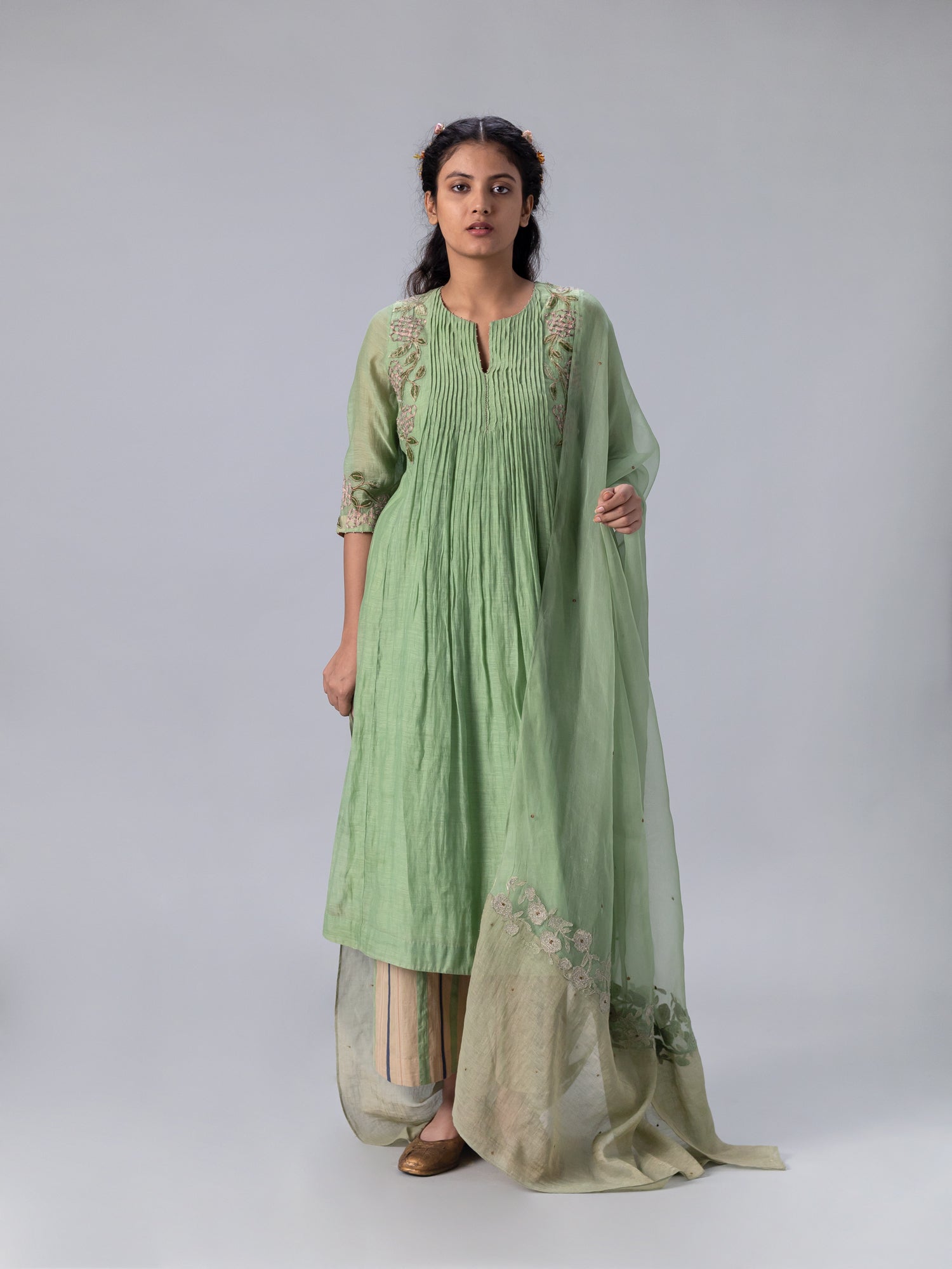 Agastam Green Dupatta - CiceroniDupattaShades of India