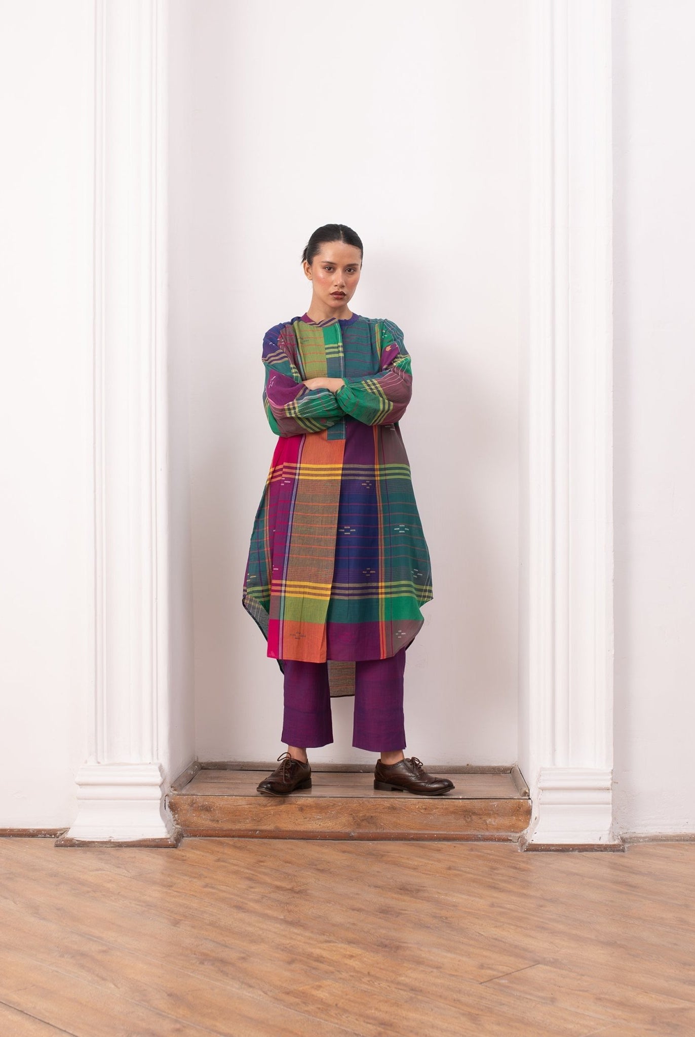 Agnes Jamdani Set - Madras Checks - CiceroniKurta Set, Everyday WearHiranya