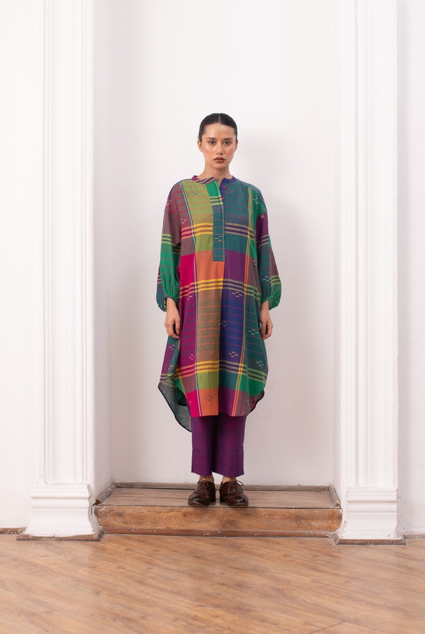 Agnes Jamdani Set - Madras Checks - CiceroniKurta Set, Everyday WearHiranya