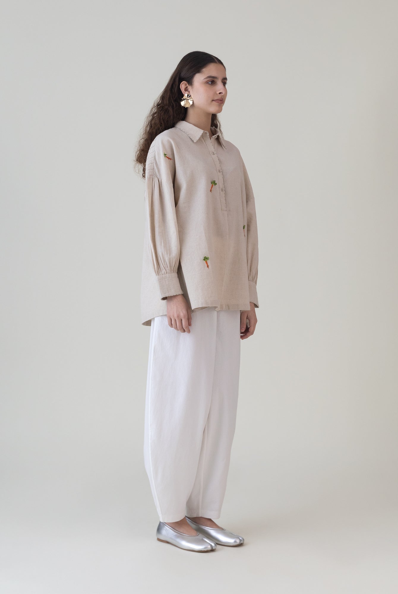 Ai Beige Top - CiceroniWomen ShirtsShades of India