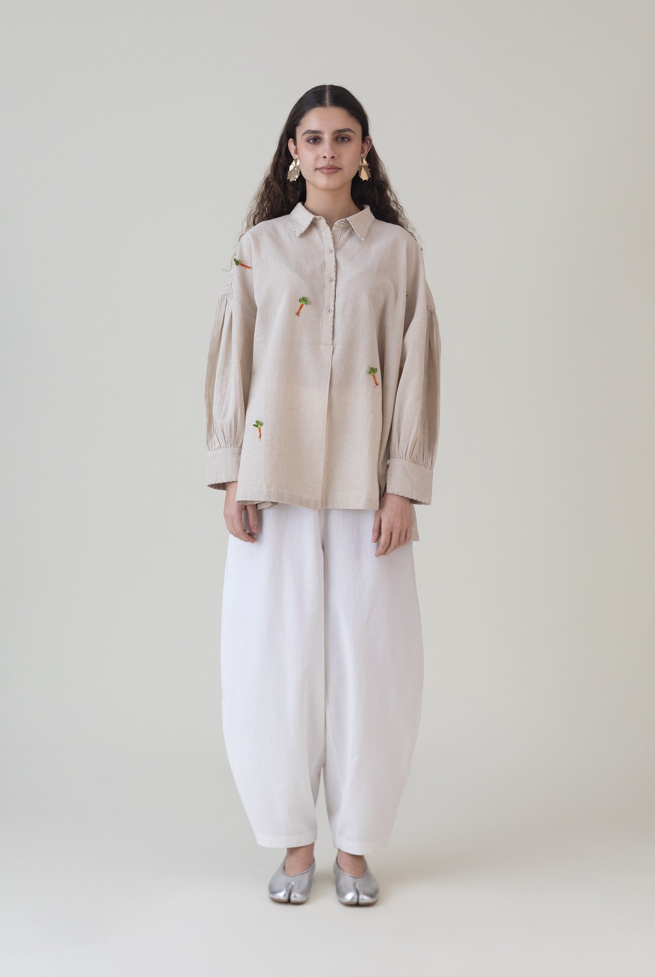 Ai Beige Top - CiceroniWomen ShirtsShades of India