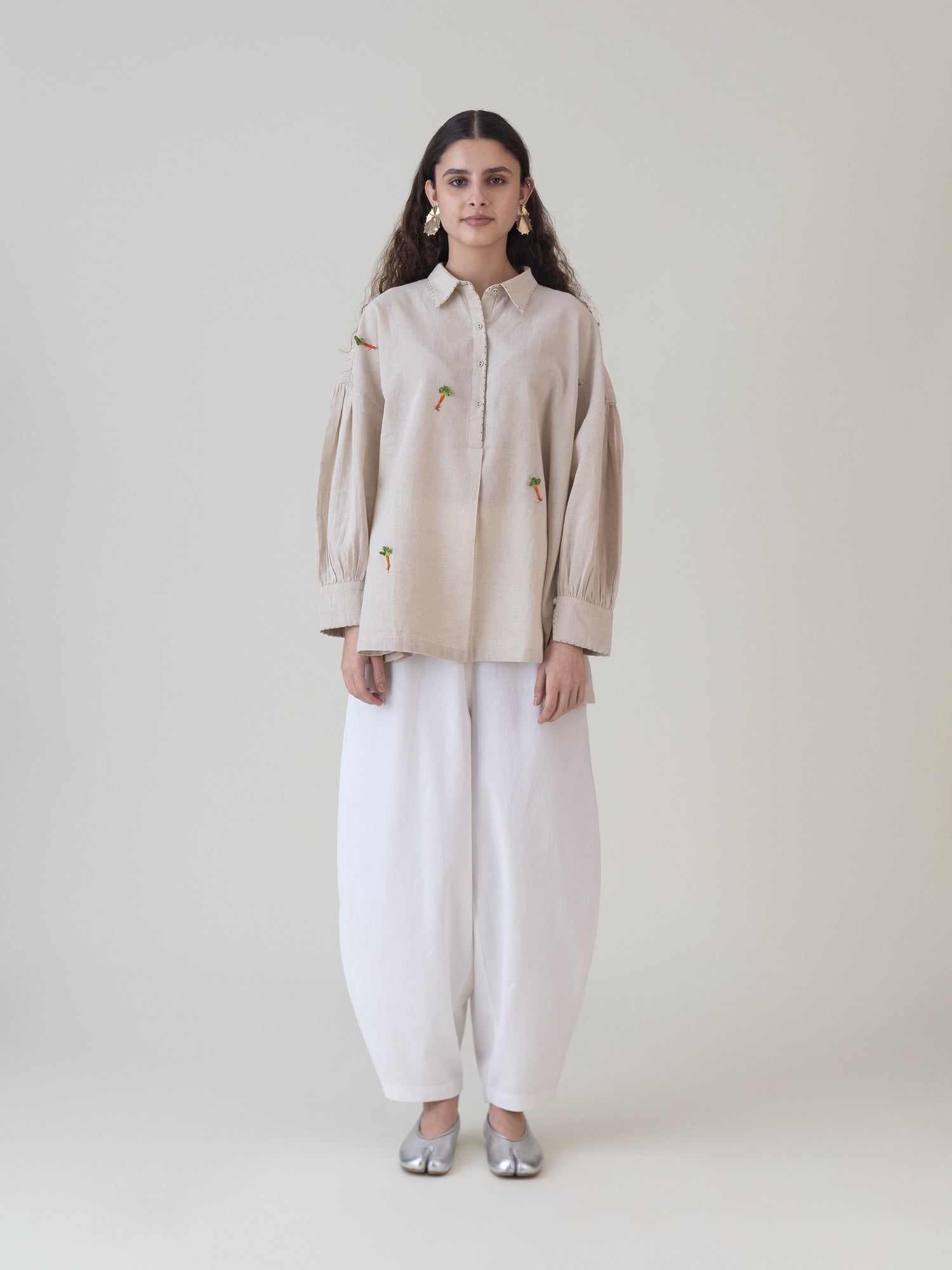 Ai Beige Top - CiceroniWomen ShirtsShades of India