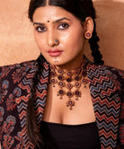 Ajrakh Adjustable Statement Necklace - CiceroniNecklaceWhe by Abira