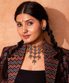 Ajrakh Adjustable Statement Necklace - CiceroniNecklaceWhe by Abira