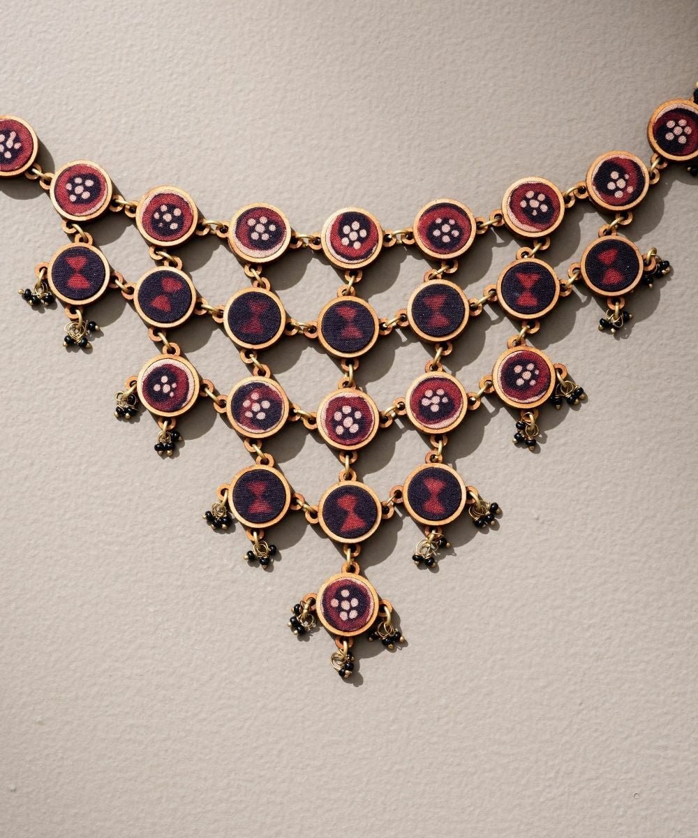 Ajrakh Adjustable Statement Necklace - CiceroniNecklaceWhe by Abira