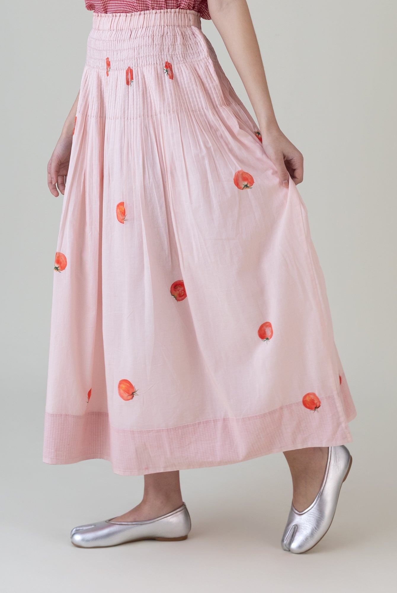 Akami Pink Skirt - CiceroniSkirtsShades of India