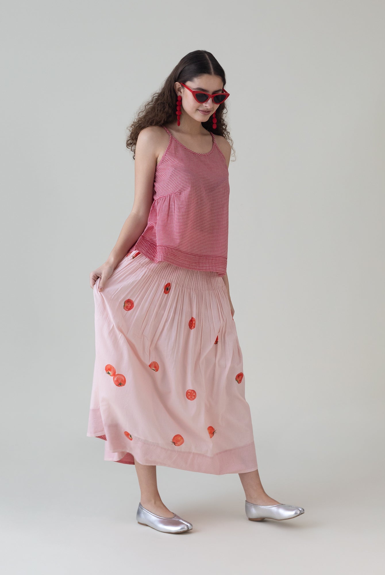 Akami Pink Skirt - CiceroniSkirtsShades of India