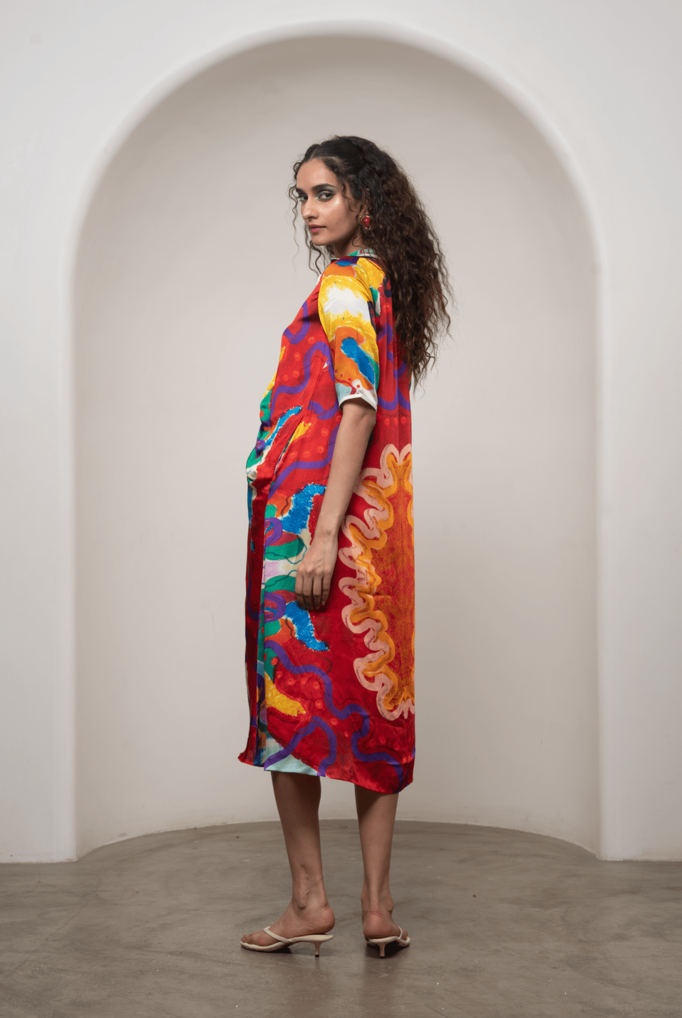 Alya Draped Shirt Dress - CiceroniDressesAdvait