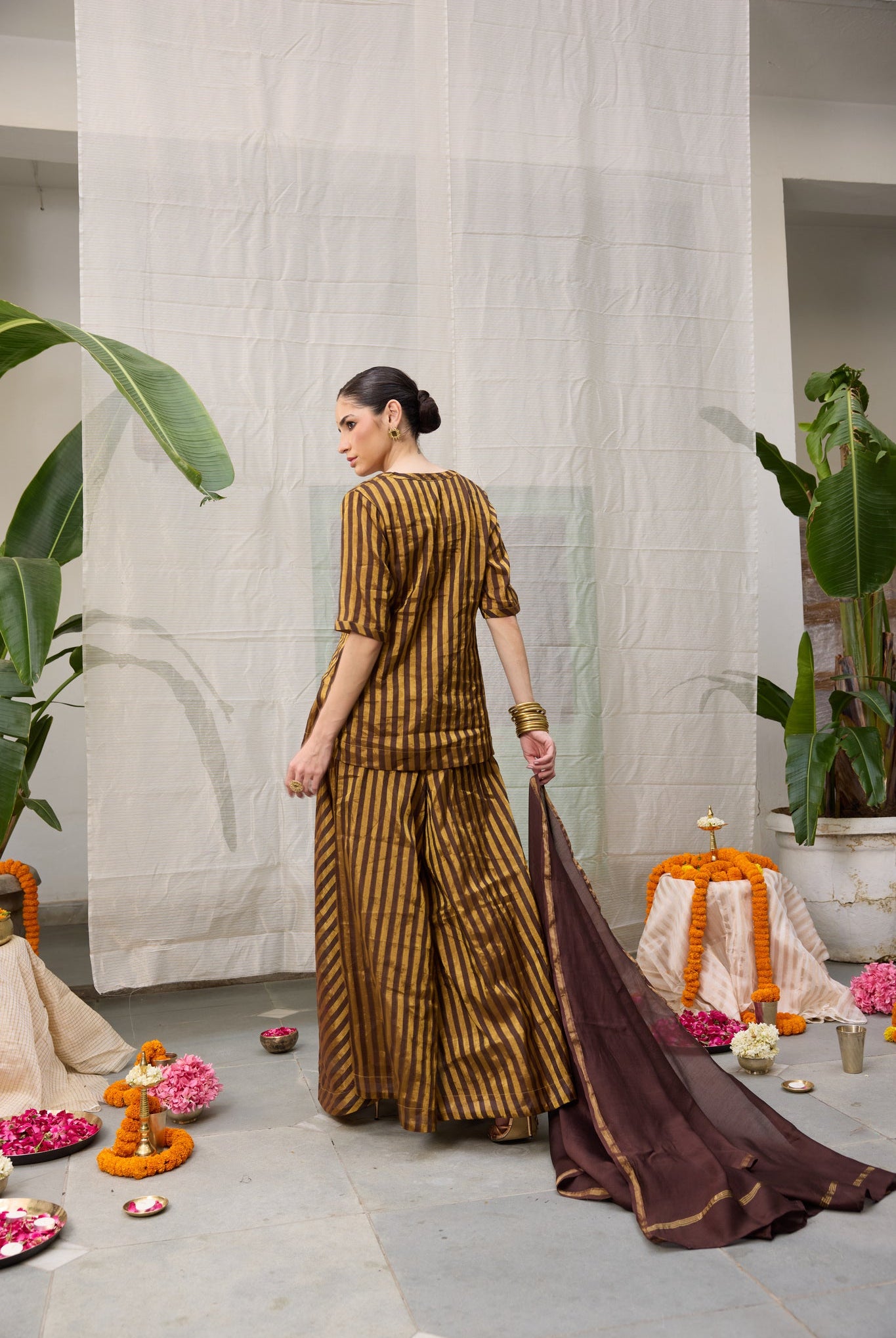 Amala Kurta - Brown and Gold - CiceroniKurta, Festive WearRAAS Life