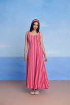 Amalfi Linen Scoop Neck Dress - CiceroniDressesSaphed