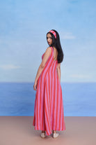 Amalfi Linen Scoop Neck Dress - CiceroniDressesSaphed