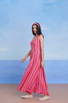 Amalfi Linen Scoop Neck Dress - CiceroniDressesSaphed