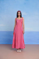 Amalfi Linen Scoop Neck Dress - CiceroniDressesSaphed