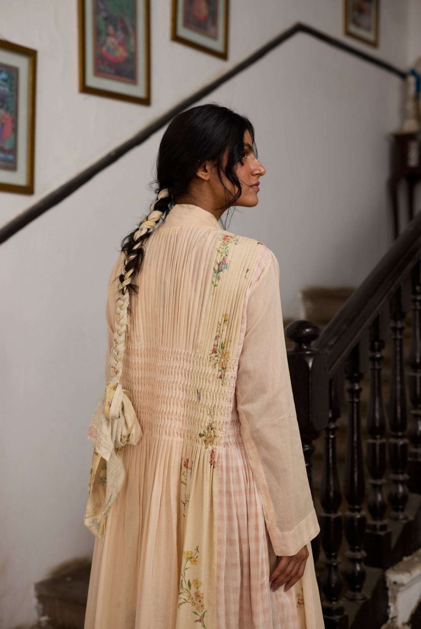 Amane Tunic Set - Peach - CiceroniJacketsKhyati Rughani
