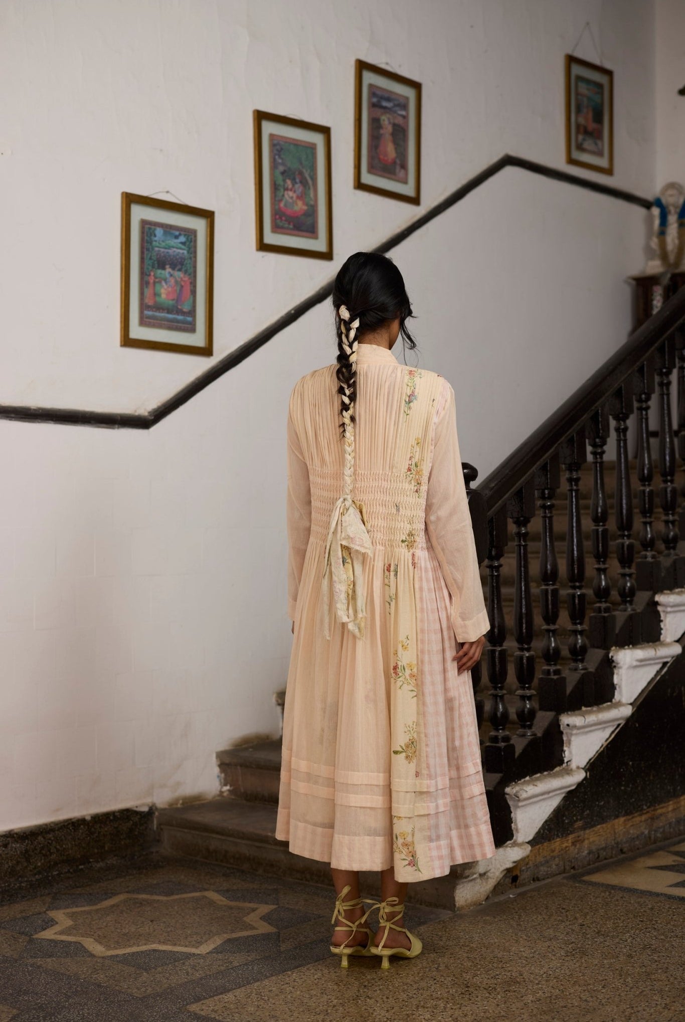 Amane Tunic Set - Peach - CiceroniJacketsKhyati Rughani