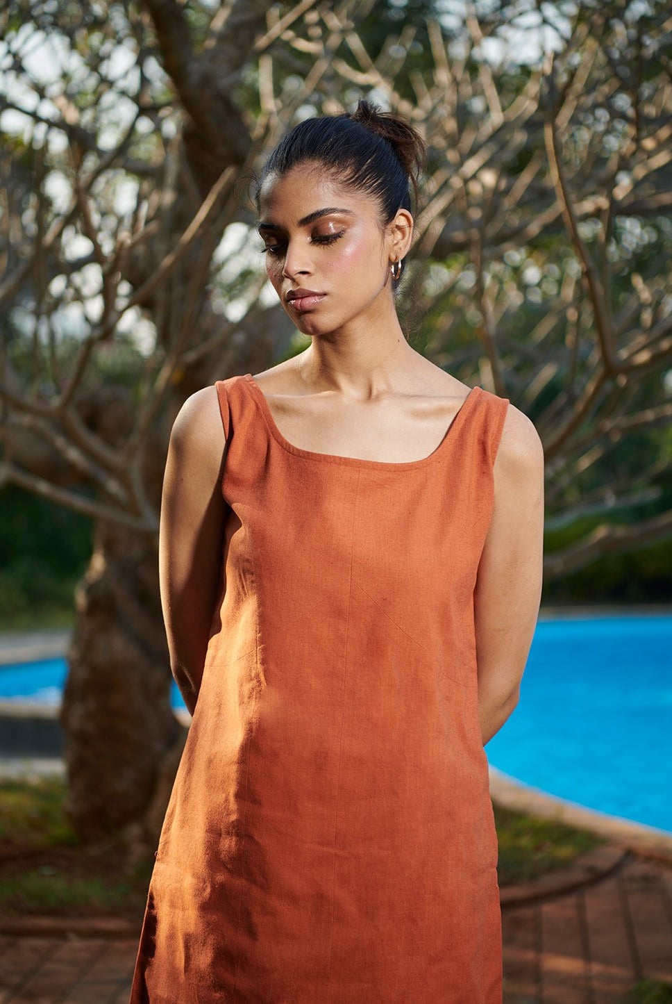 Amber Co - Linen Shift Dress - CiceroniDressesSaphed