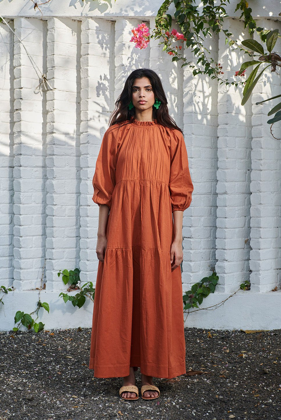 Amber Co - Linen Three Tiered Dress - CiceroniDressesSaphed