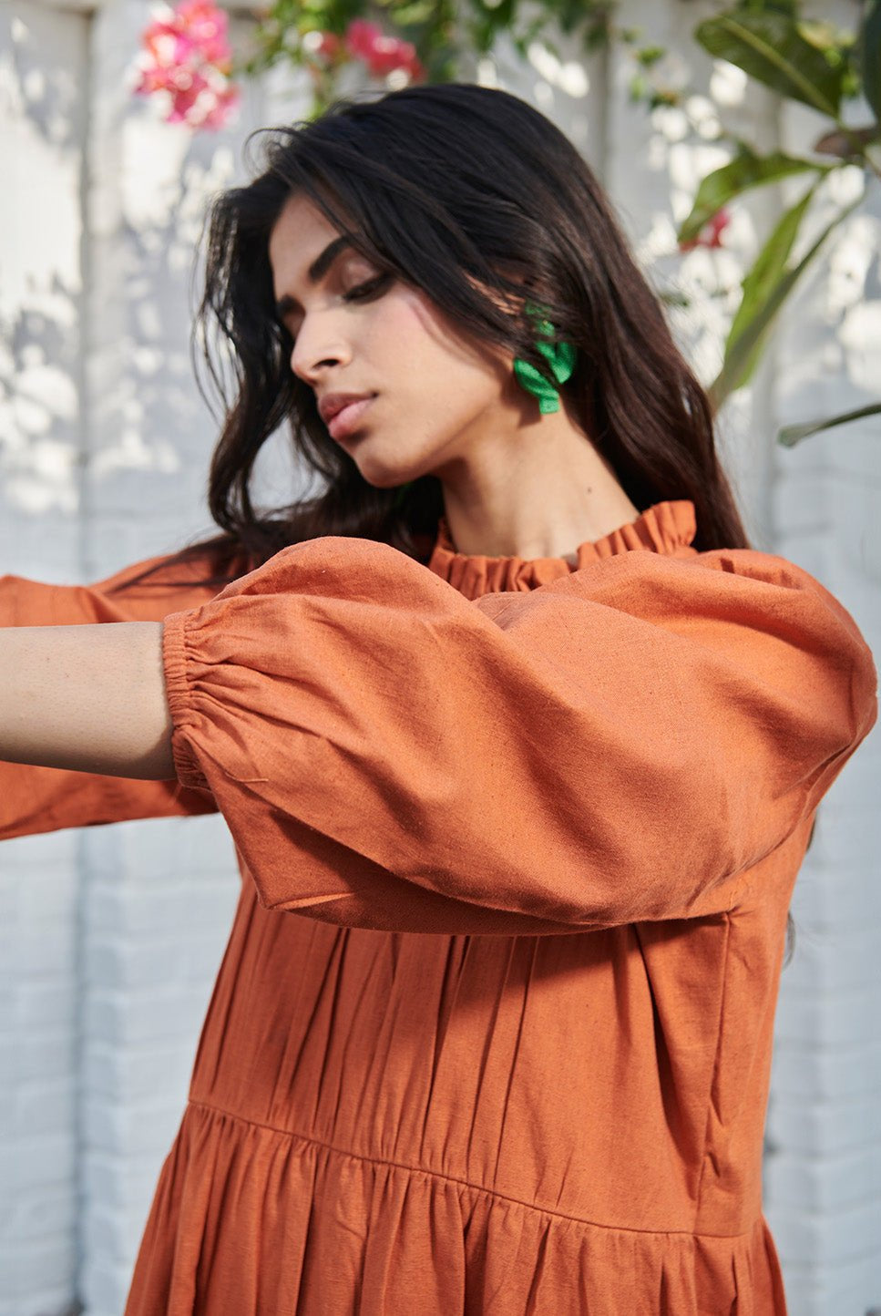 Amber Co - Linen Three Tiered Dress - CiceroniDressesSaphed