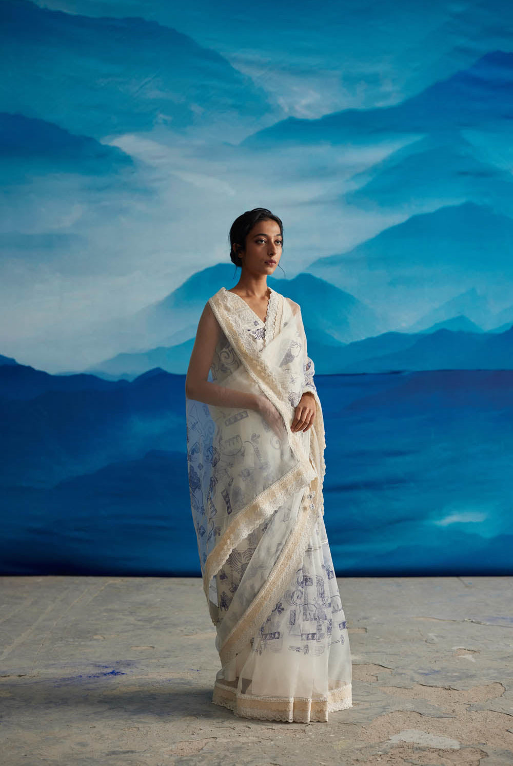 Ambrosia Organza Saree With Petticoat - CiceroniSareeAhmev