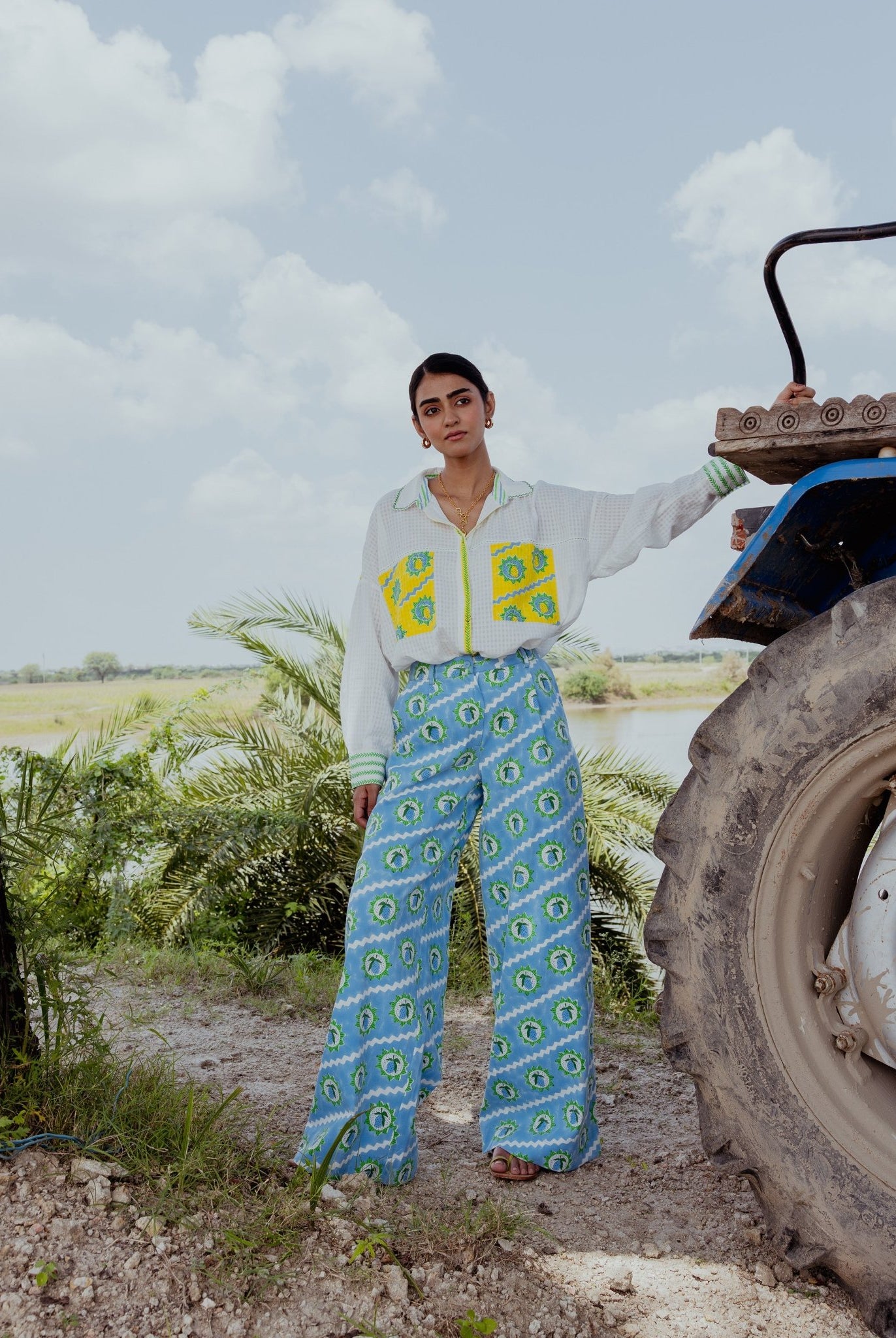 Amer Pants - Mango Block Print - CiceroniPantsThe Raw India