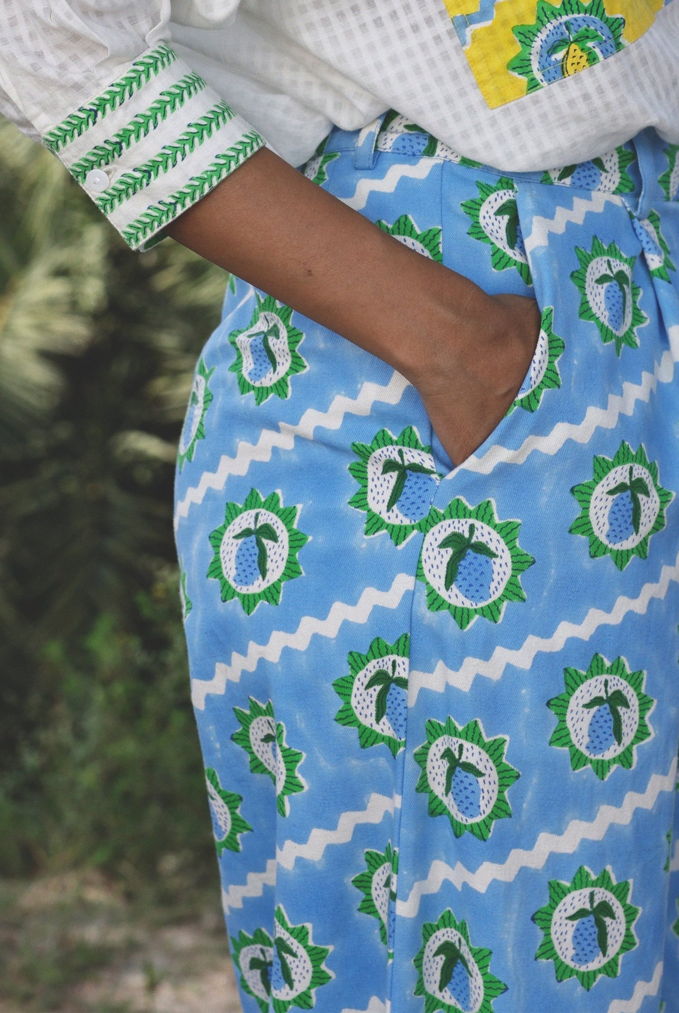 Amer Pants - Mango Block Print - CiceroniPantsThe Raw India