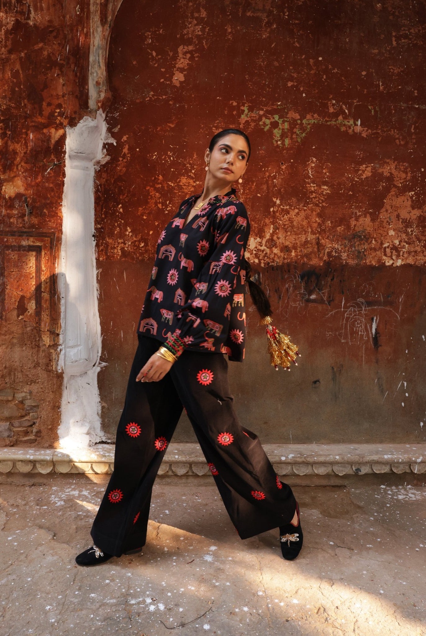 Amer Pants - Sun Embroidery - CiceroniPantsThe Raw India