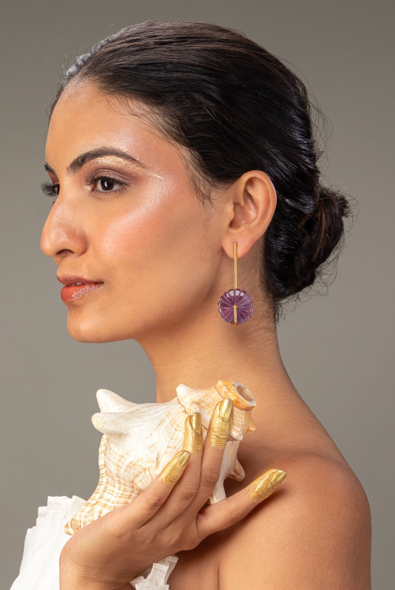 Amethyst Floret Earings - CiceroniEarringsRumri