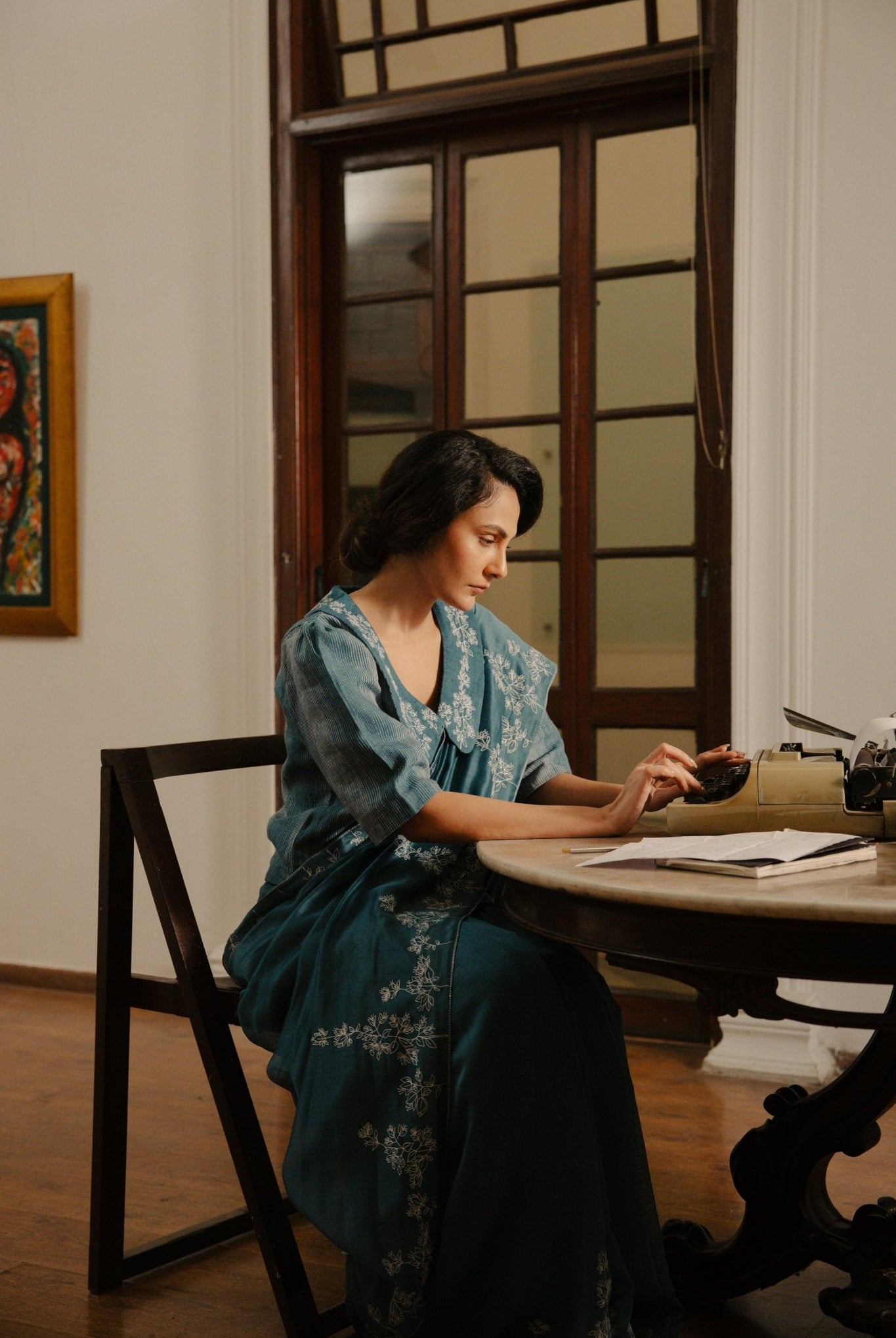 Amrita Sari - French Blue - CiceroniSareeHiranya