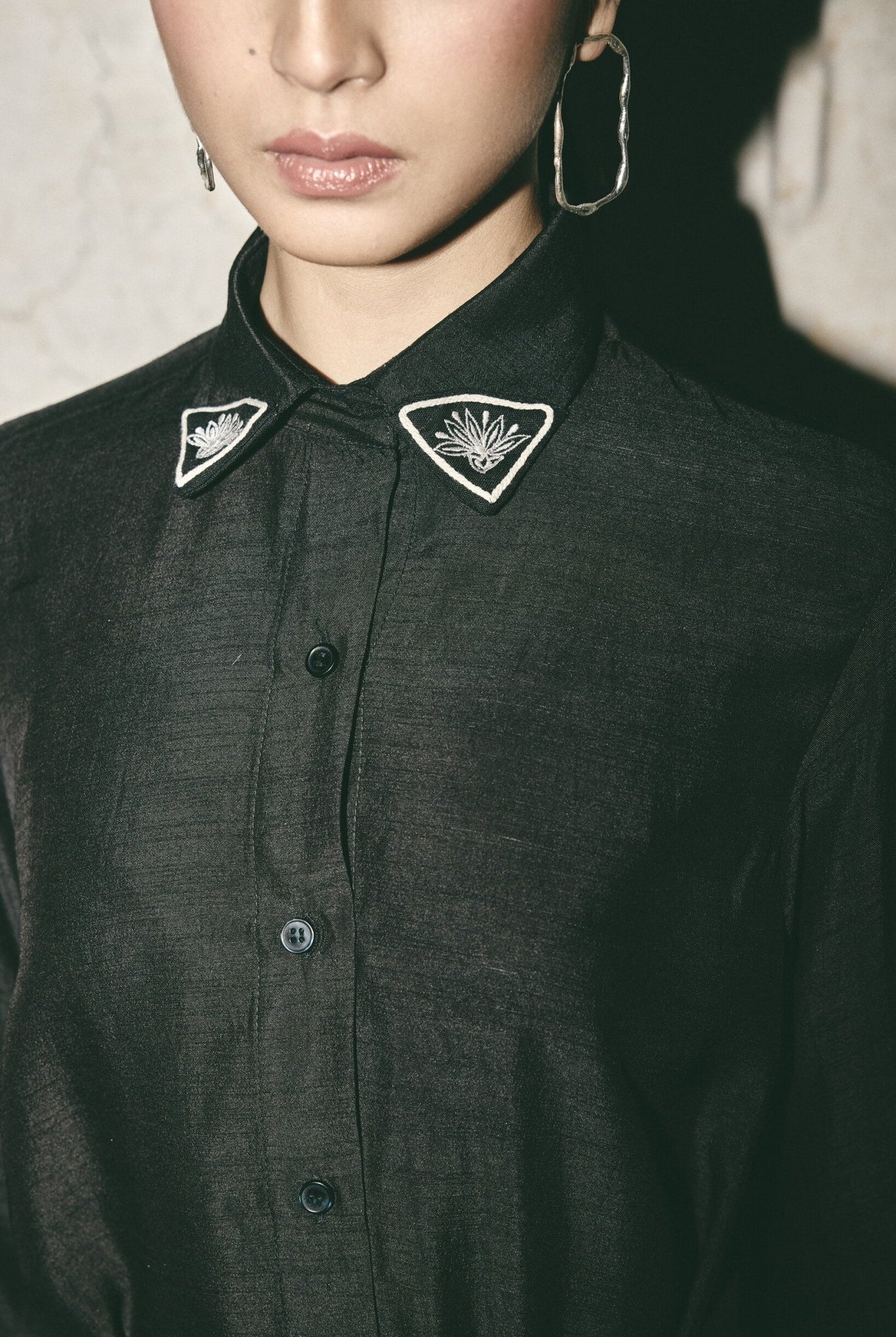 AN Black Canvas Shirt Dress - CiceroniDressesATBW