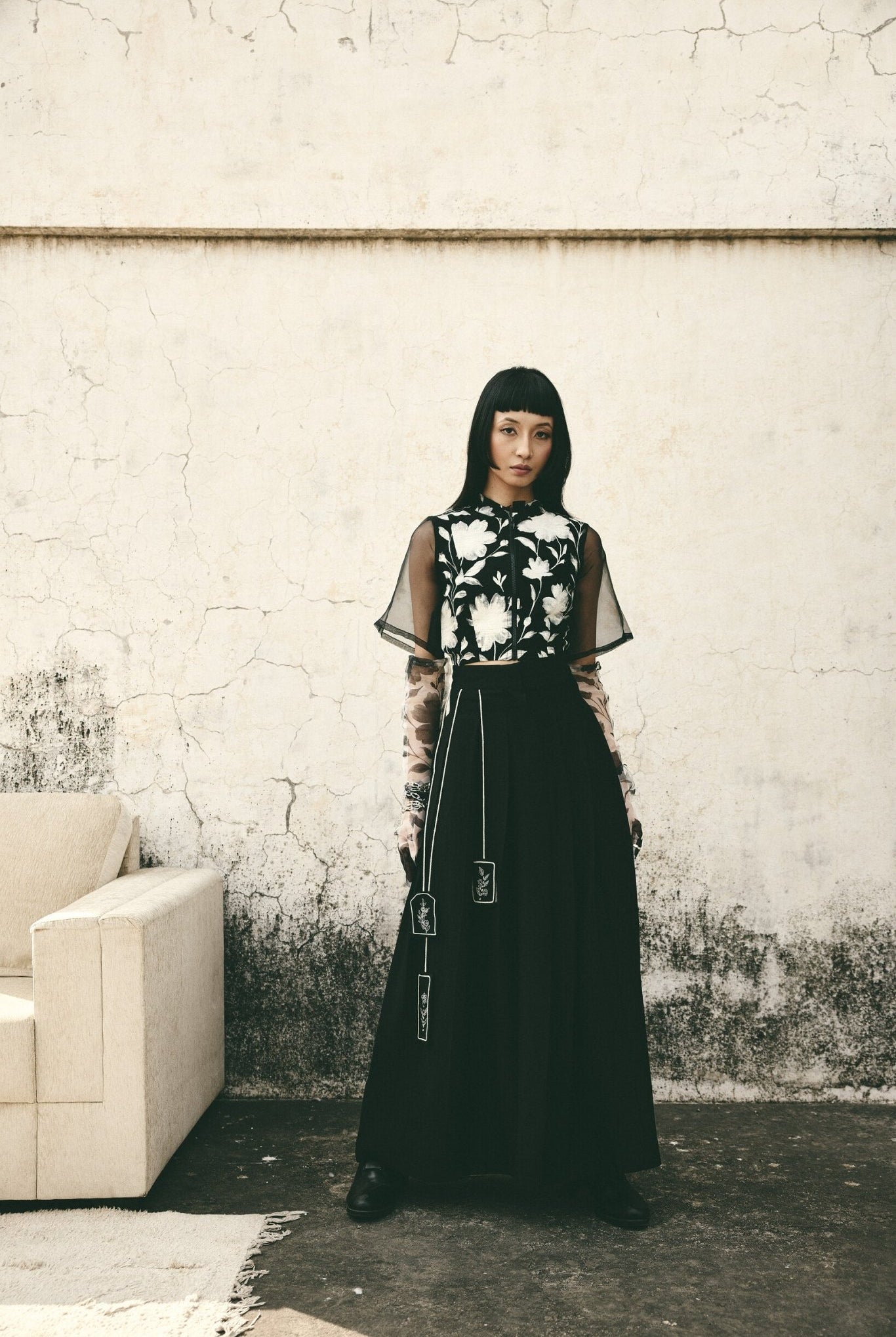 AN Bloom Crop Top - Black - CiceroniCrop TopATBW